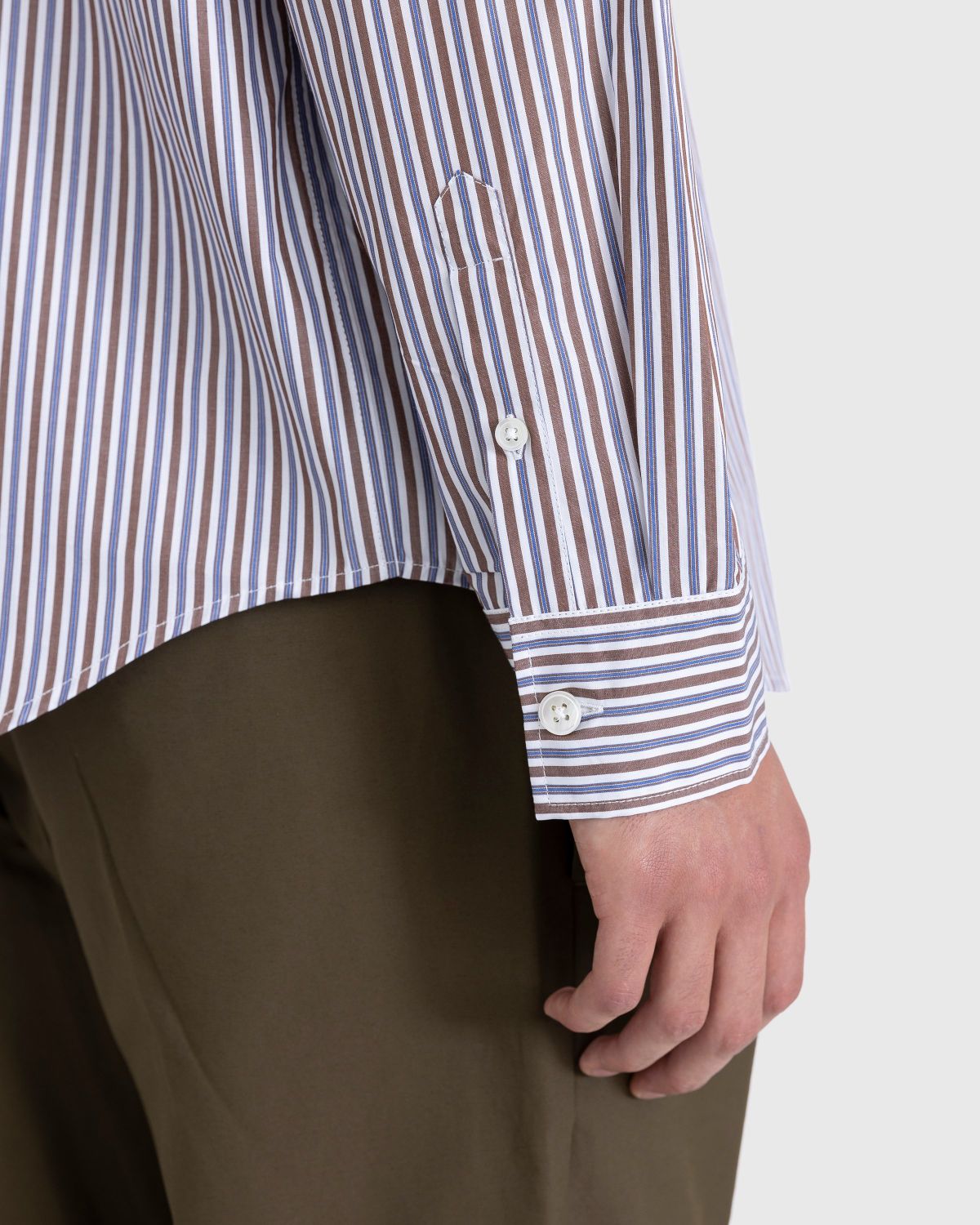 Highsnobiety – Striped Dress Shirt White/Black - Shirts - Multi - Image 6