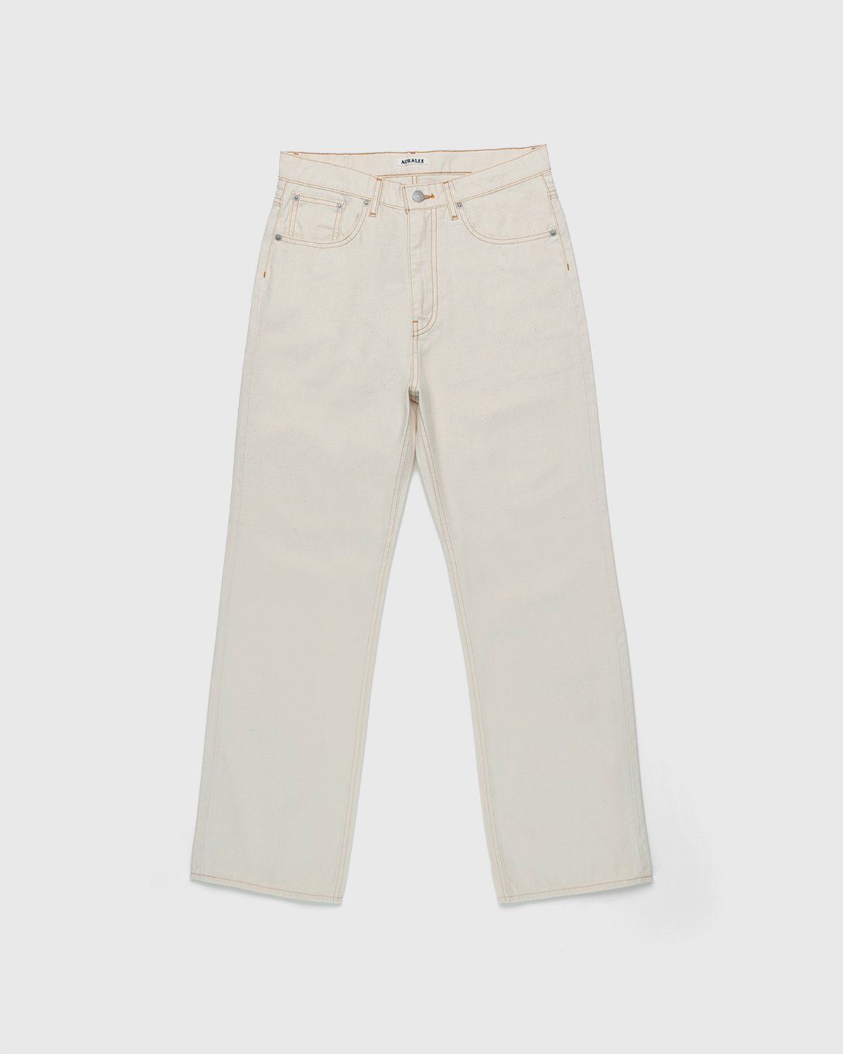 Auralee – Organic Undyed Cotton Pants Natural - Pants - Beige - Image 1