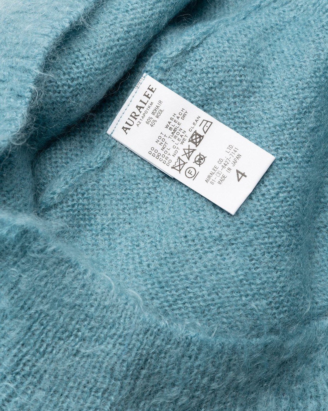 Auralee – Ultra-Soft Mohair Knit Blue - Knitwear - Blue - Image 7