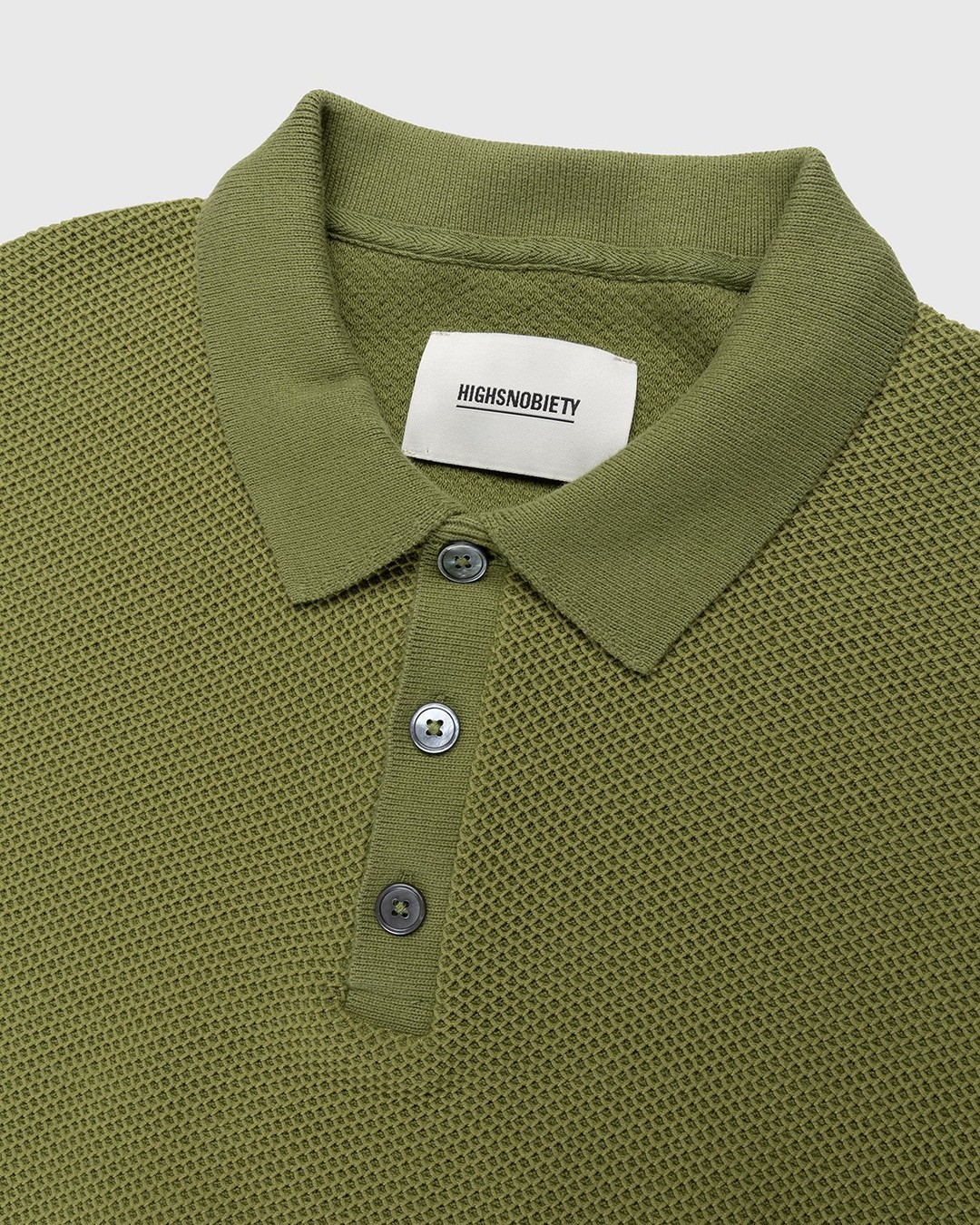Highsnobiety – Knit Short-Sleeve Polo Green - Shirts - Green - Image 4