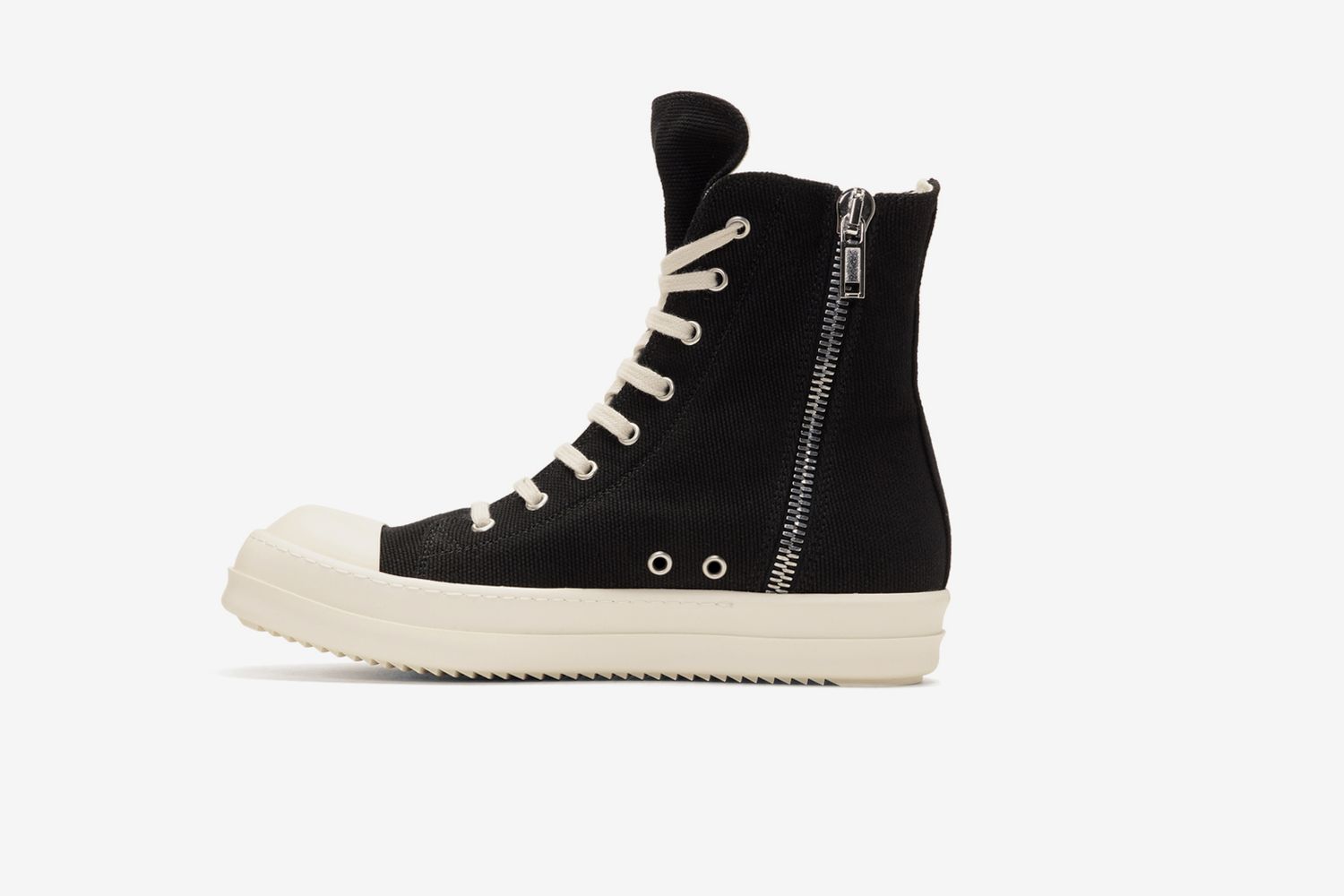 Black Embroidered High-Top Sneakers
