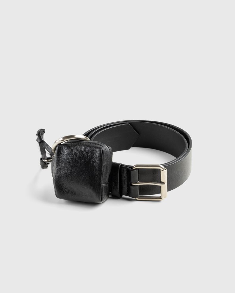 Dries van Noten – Leather Belt With Pouch Black