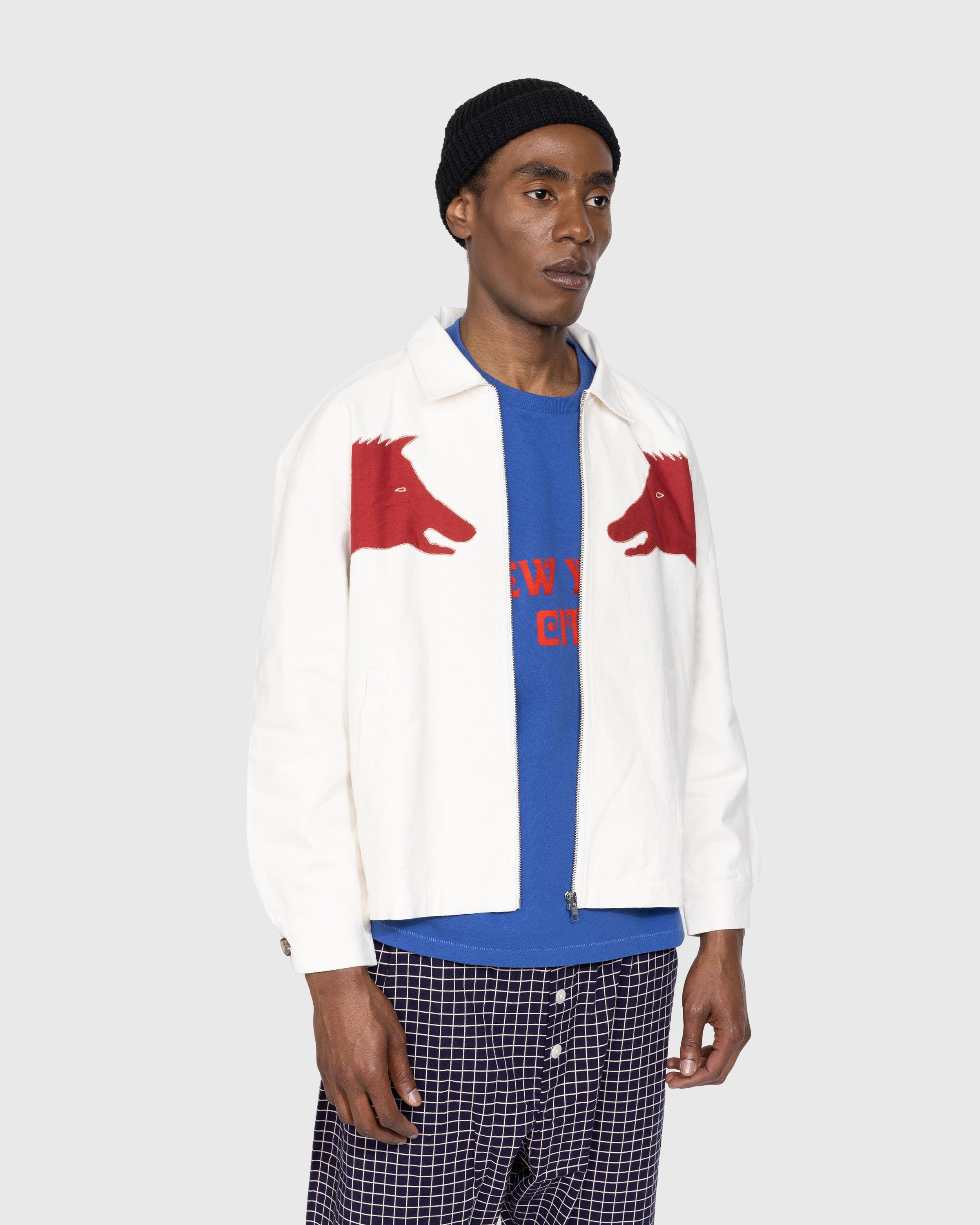 bode – Boar Applique Jacket White/Red - Outerwear - White - Image 4