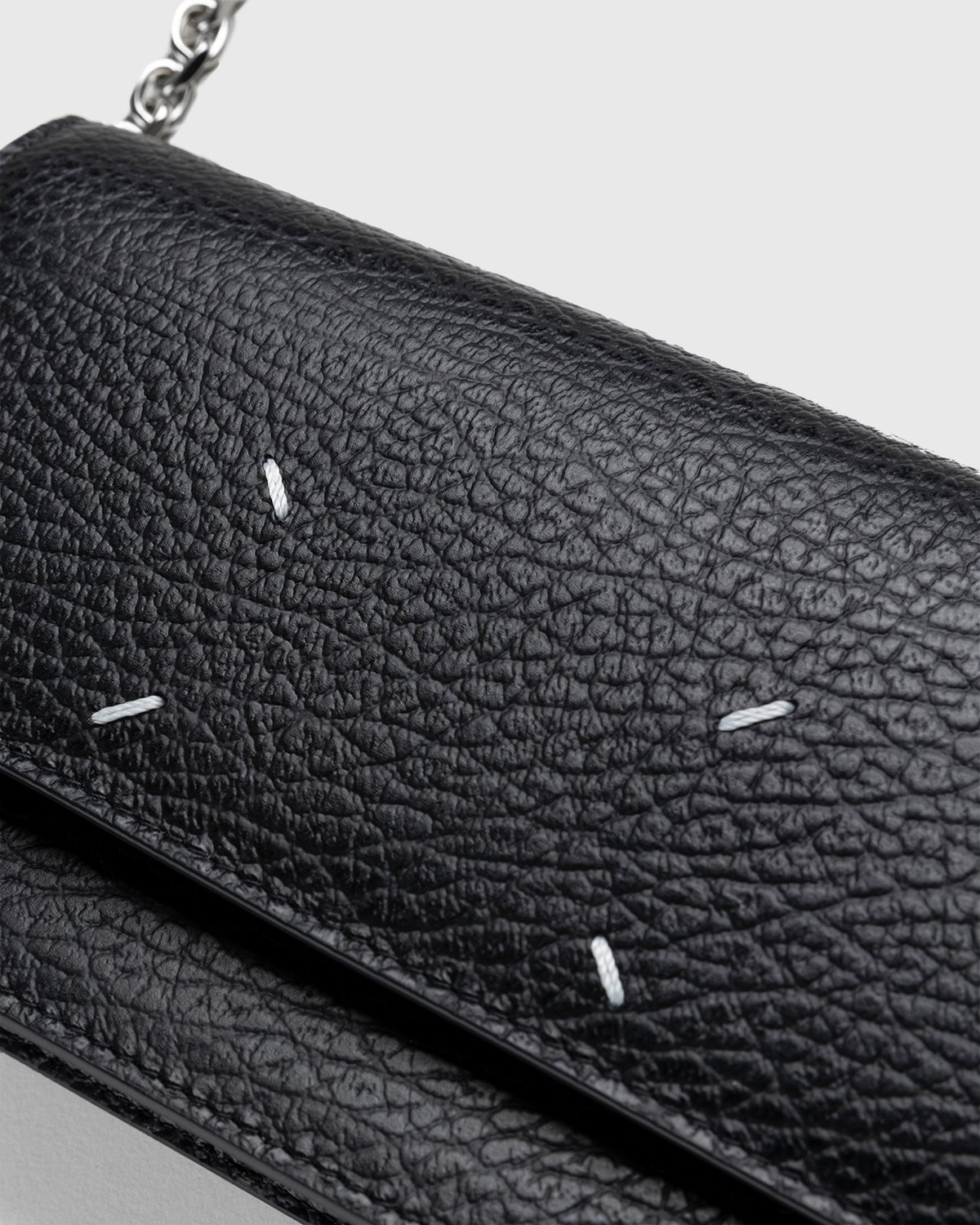 Maison Margiela – Leather Wallet With Chain Black - Wallets - Black - Image 8