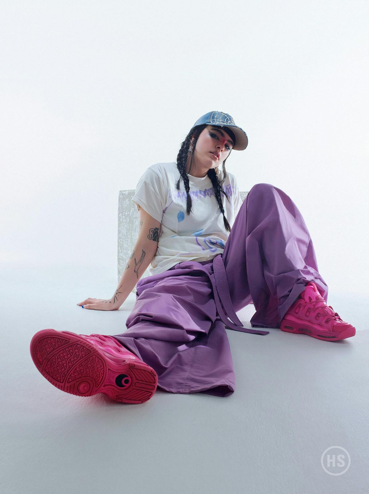 Top EMMA JING Pants MONCLER COLLECTION Earrings JIWINAIA Rings and shoes BENEE’S OWN