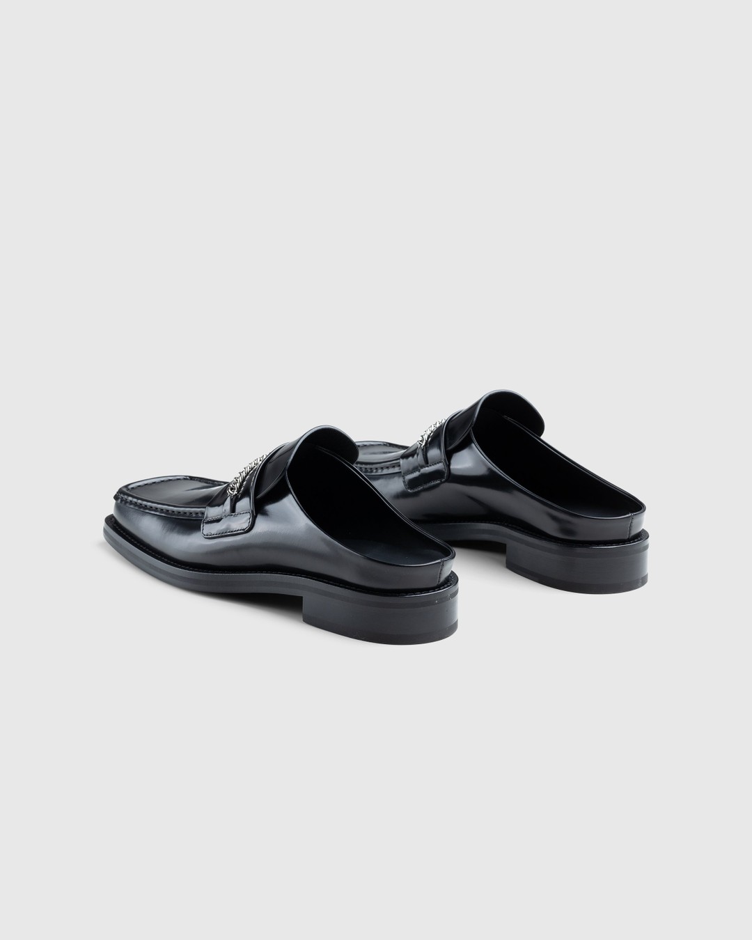 Martine Rose – Square Toe Mule Black High Shine - Shoes - Black - Image 4