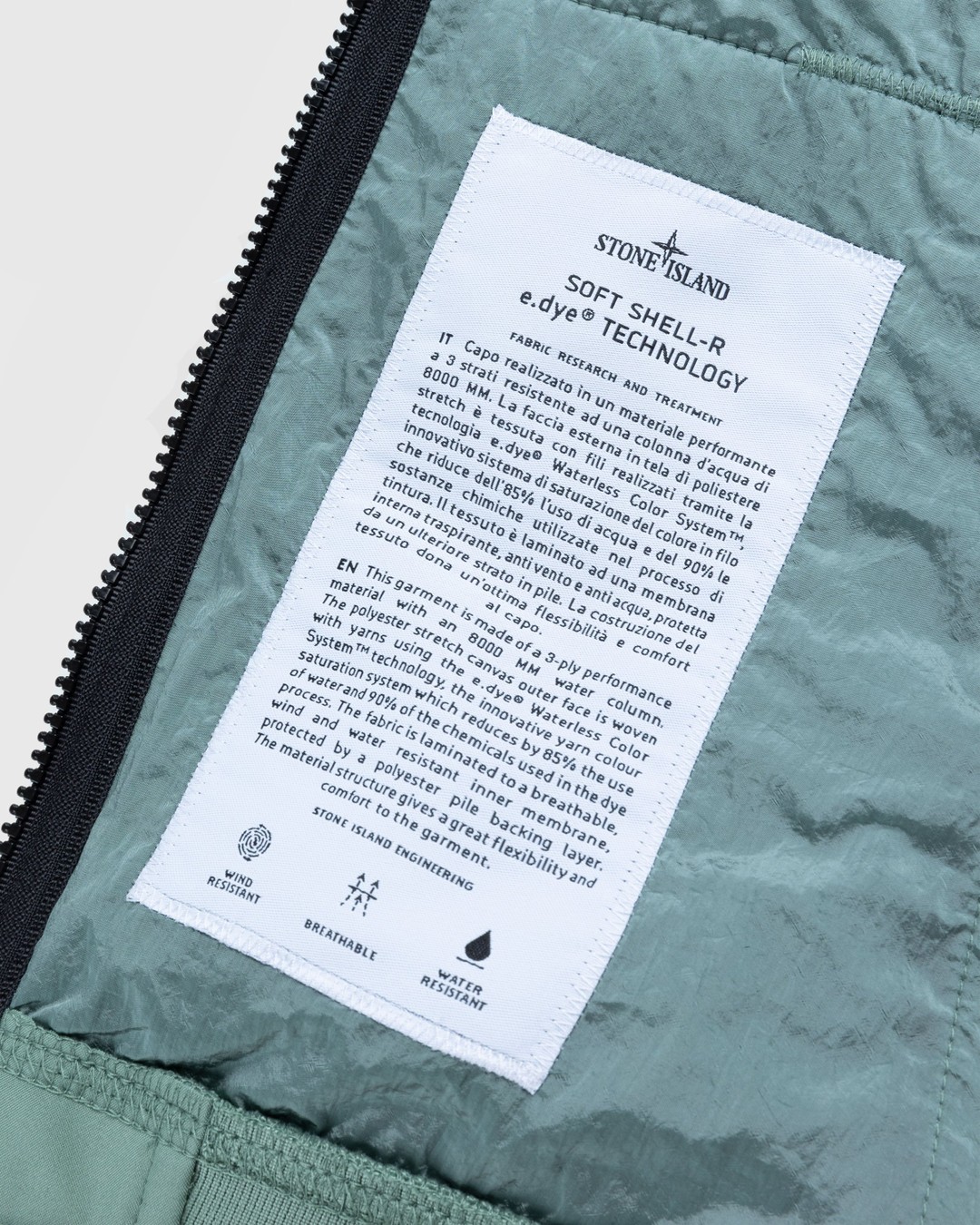 Stone Island – Soft Shell Hooded Jacket Sage - Outerwear - Green - Image 8