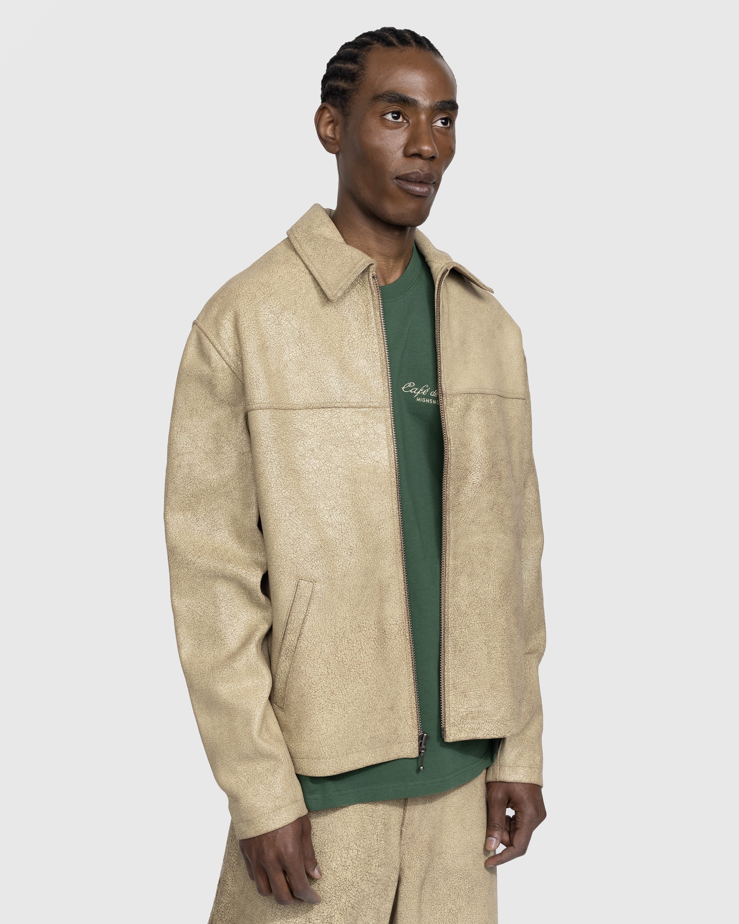 Guess USA – Crackle Leather Jacket Beige - Outerwear - Beige - Image 2