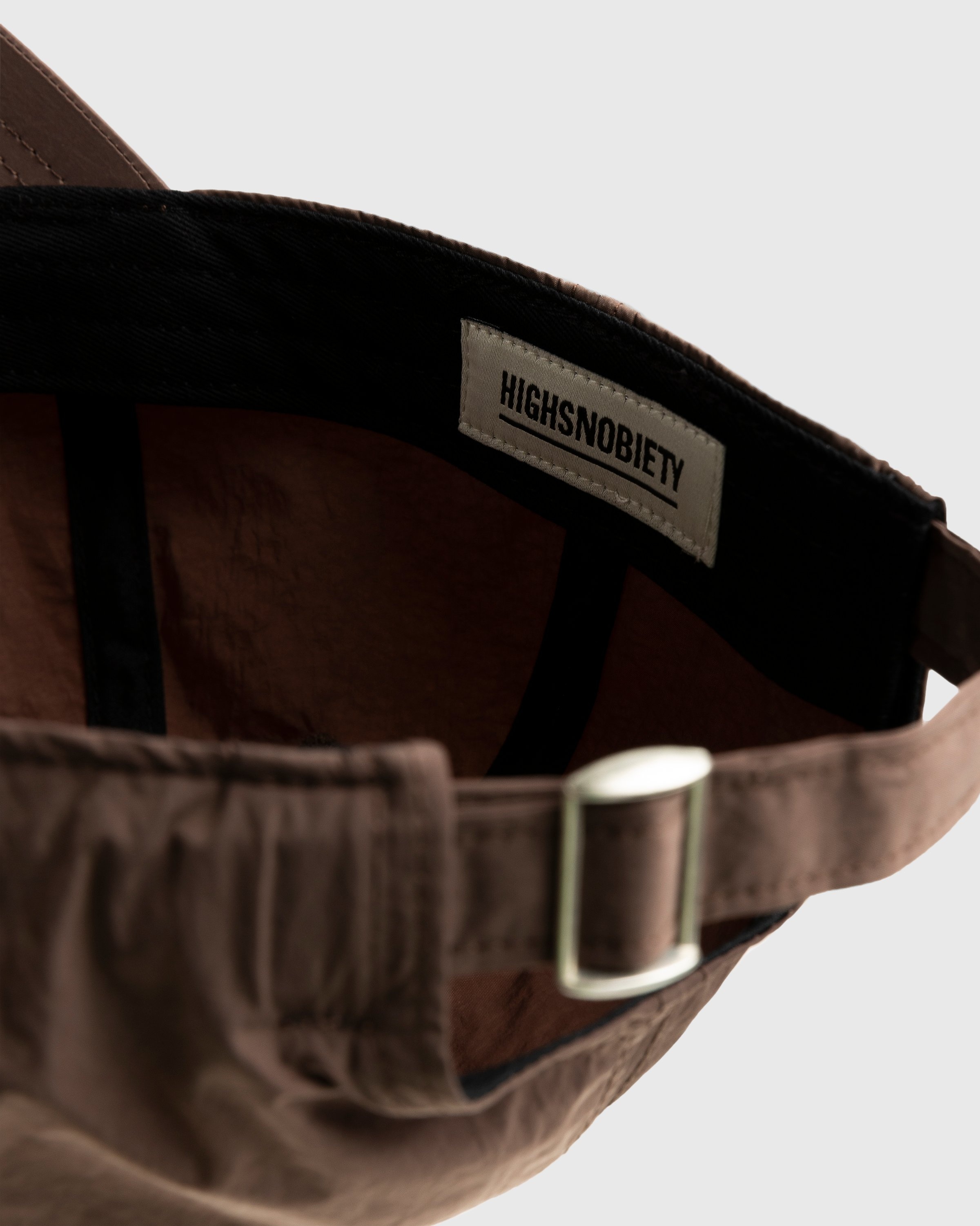 Highsnobiety – Nylon Ball Cap Dark Brown - Hats - Brown - Image 4