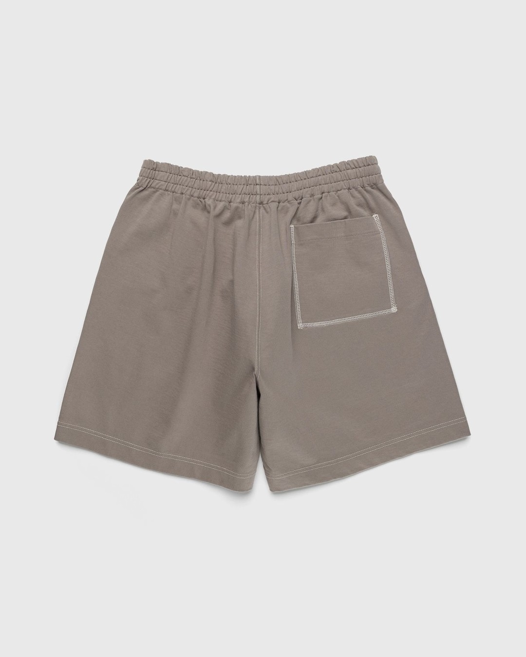 Auralee – High Density Cotton Jersey Shorts Grey Beige - Shorts - Beige - Image 2