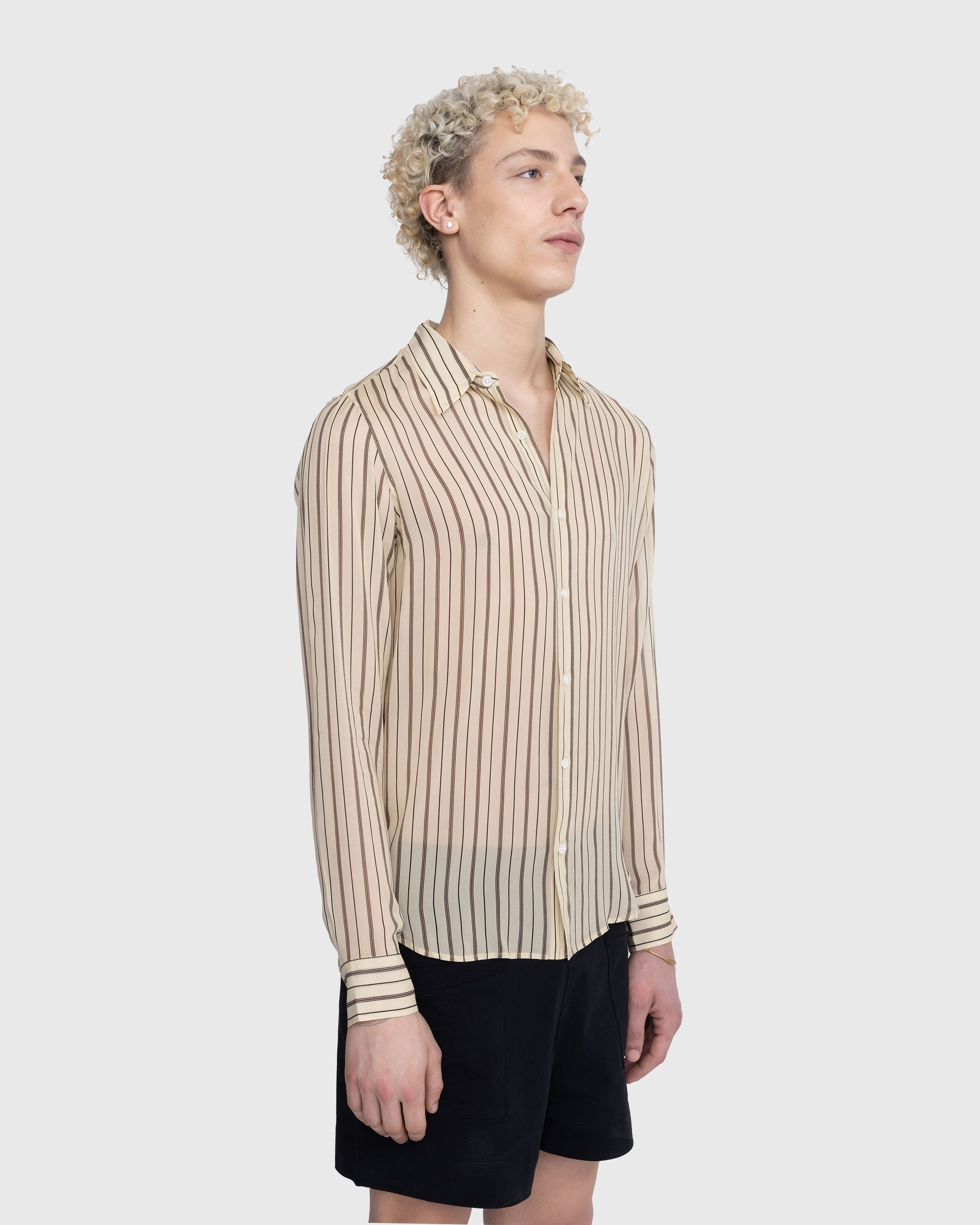 Dries van Noten – Celdon Shirt Ecru - Longsleeve Shirts - Beige - Image 4