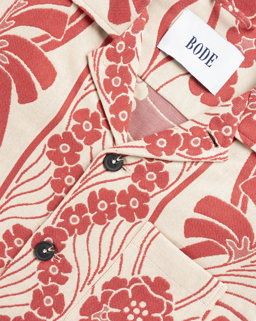 Bode – Nouveau Monstera Overshirt Red - Shirts - Red - Image 6