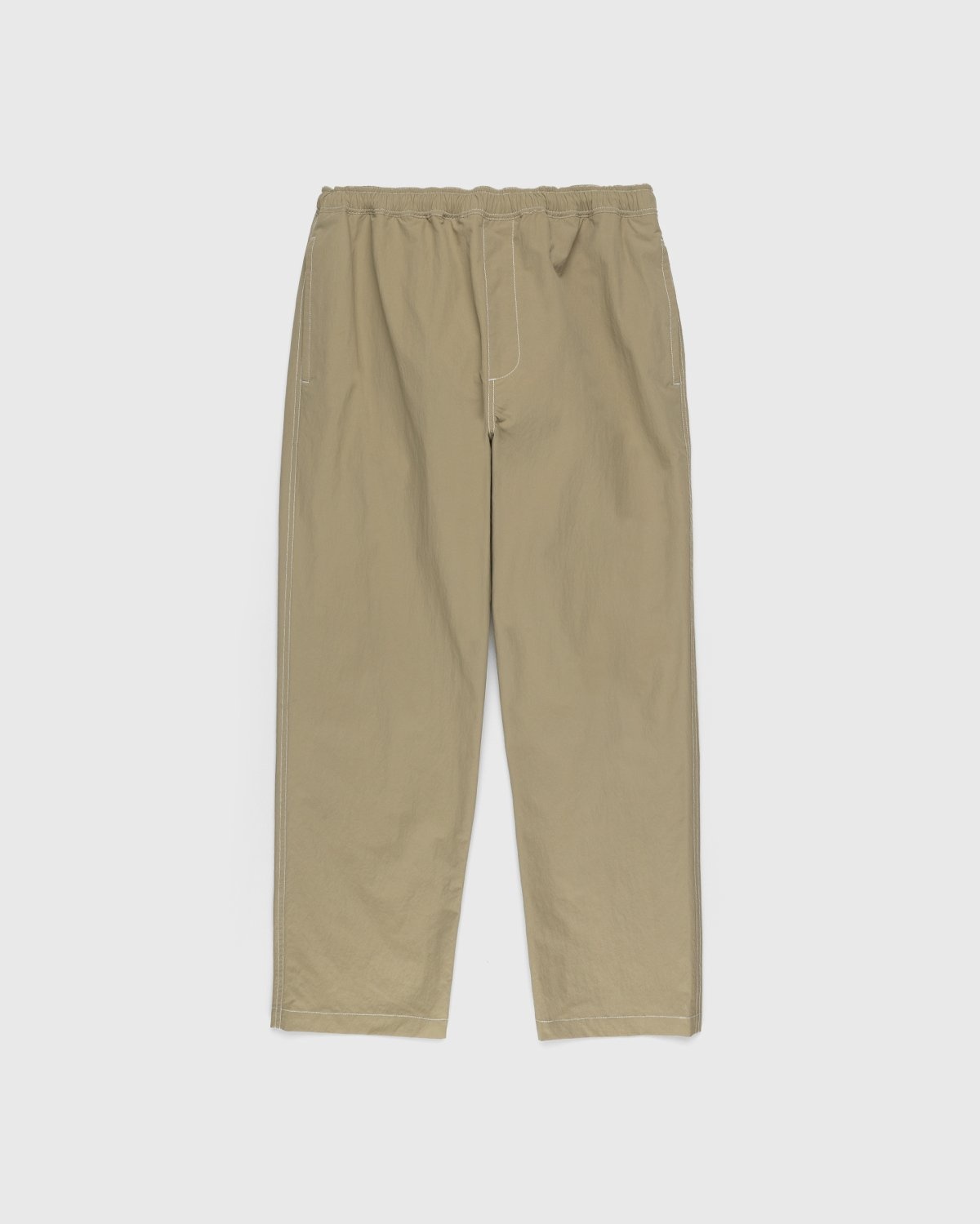 Highsnobiety – Contrast Brushed Nylon Elastic Pants Beige - Pants - Beige - Image 1
