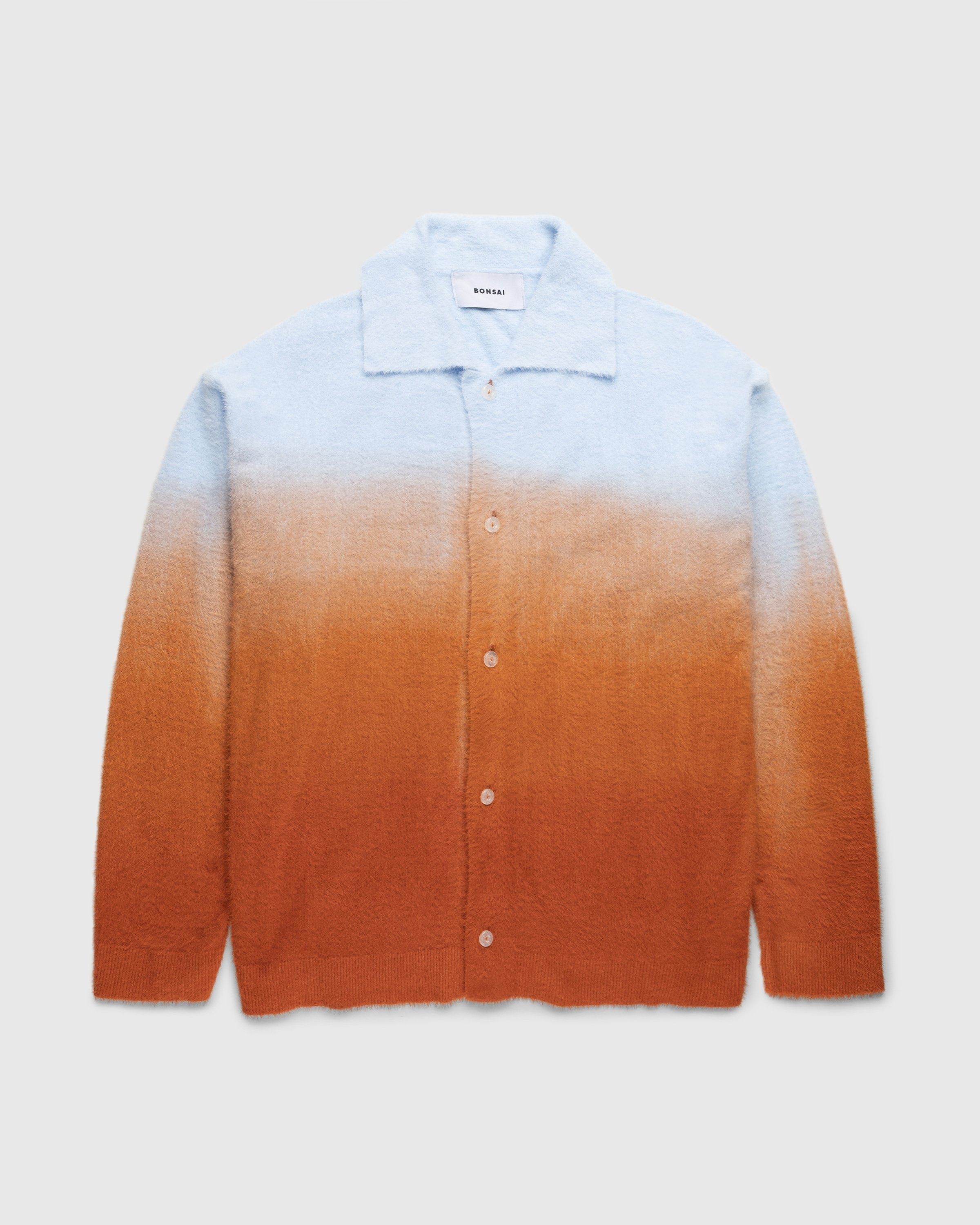 Bonsai – Knit Long-Sleeve Shirt Sunset - Shirts - Orange - Image 1