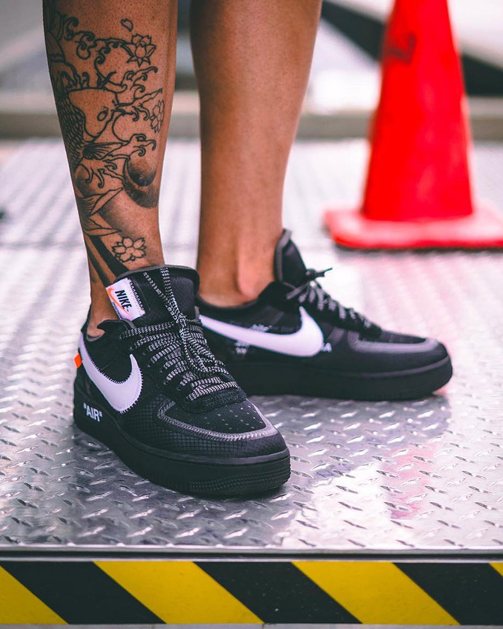 OFF-WHITE x Air 1 “Black”: On-Foot Pictures