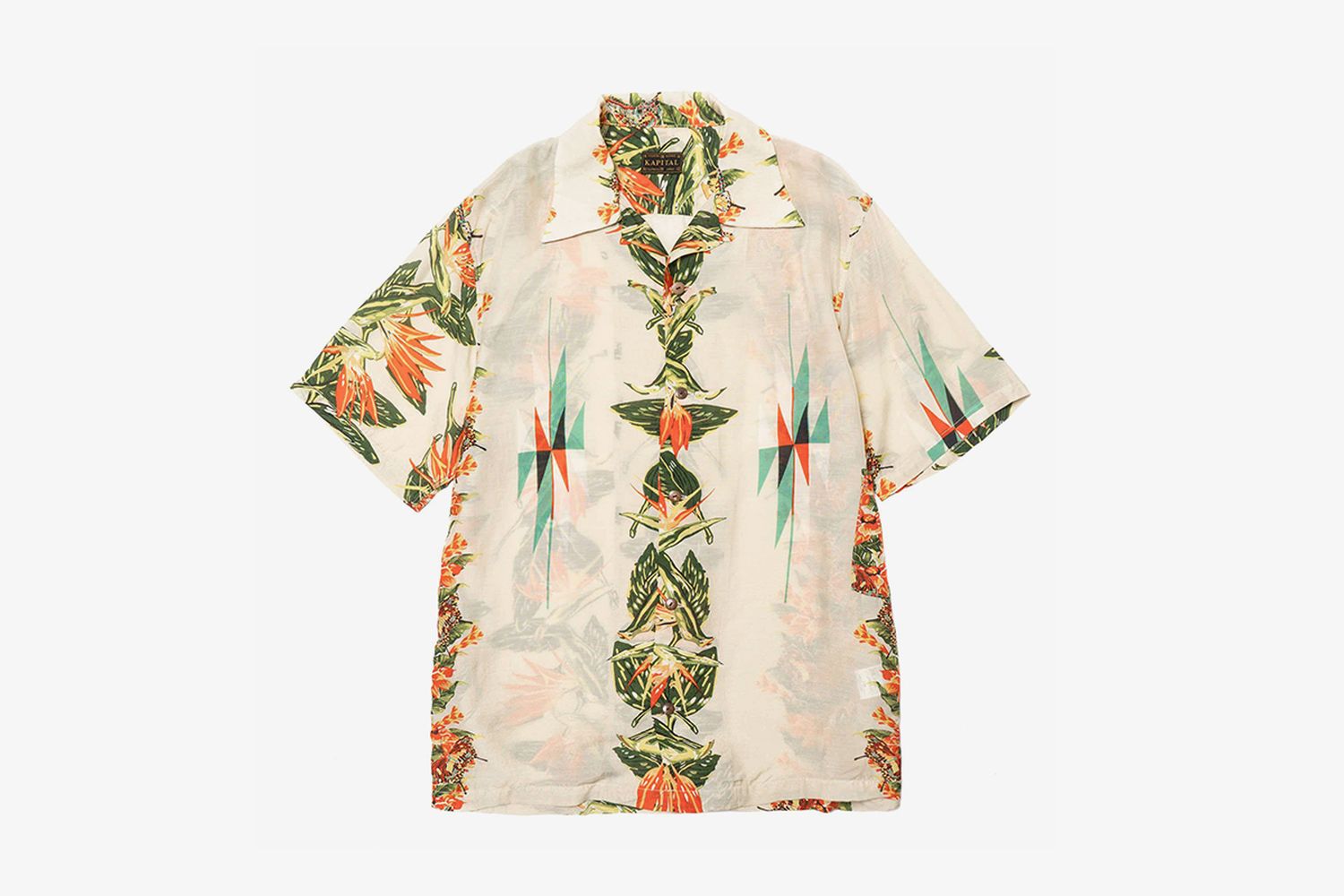 Hibiscus-Ortega Print Aloha Shirt
