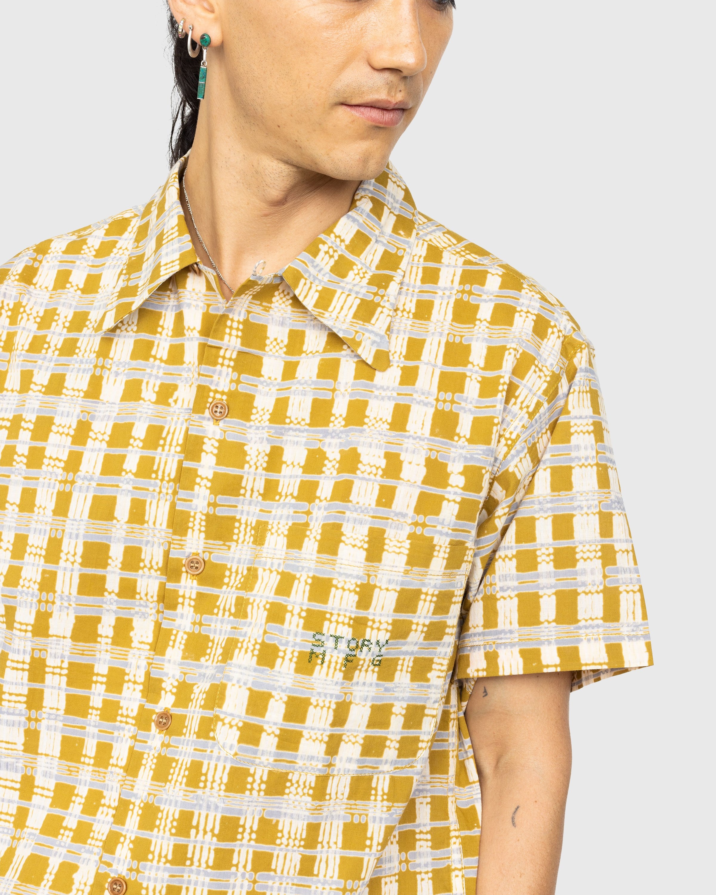 Story mfg. – Shore Shirt Check Block - Shirts - Yellow - Image 4