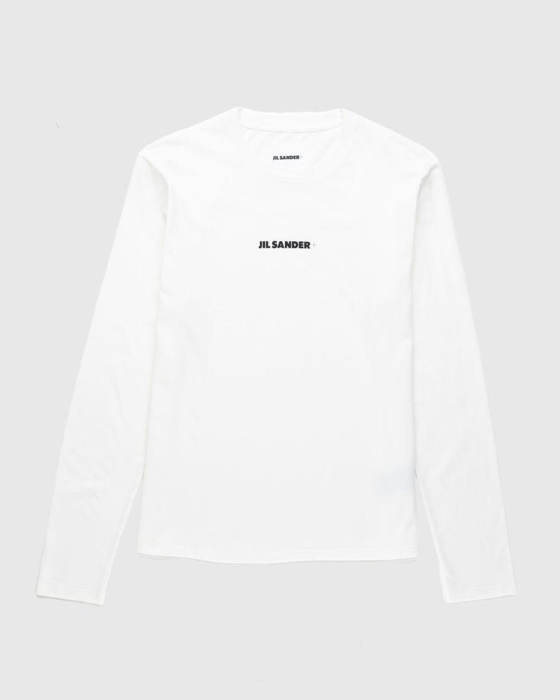 Jil Sander – Longsleeve Logo T-Shirt Porcelain White