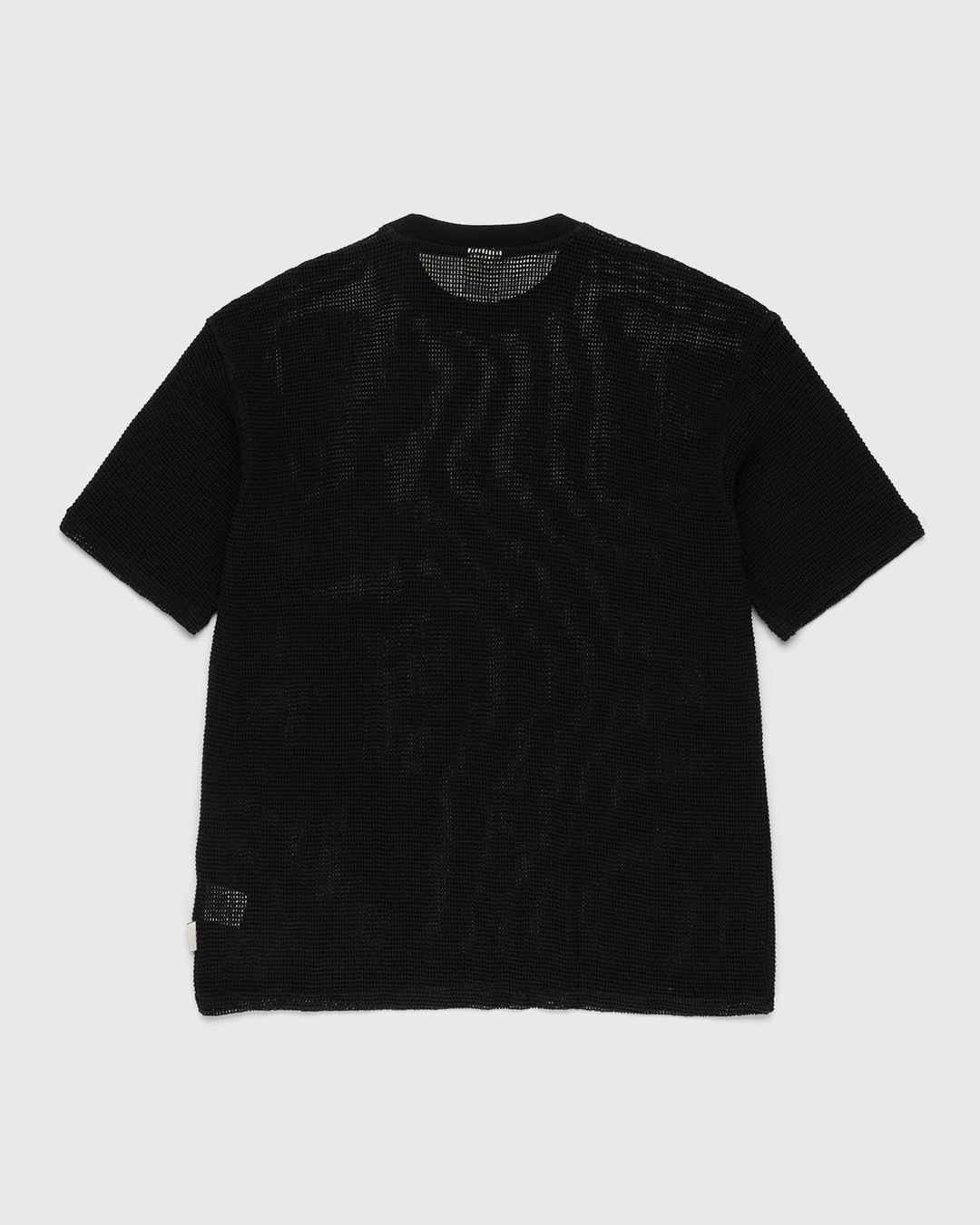 Highsnobiety – Knit Mesh Jersey T-Shirt Black - Tops - Black - Image 2