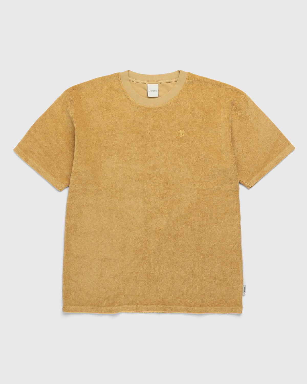 Highsnobiety – HS Logo Reverse Terry T-Shirt Brown - Tops - Brown - Image 1