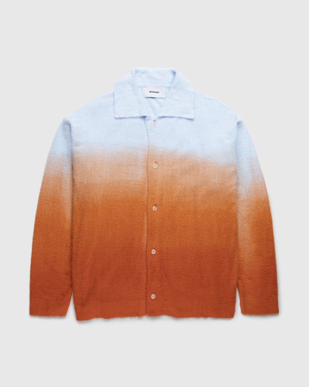 Bonsai – Knit Long-Sleeve Shirt Sunset - Shirts - Orange - Image 1