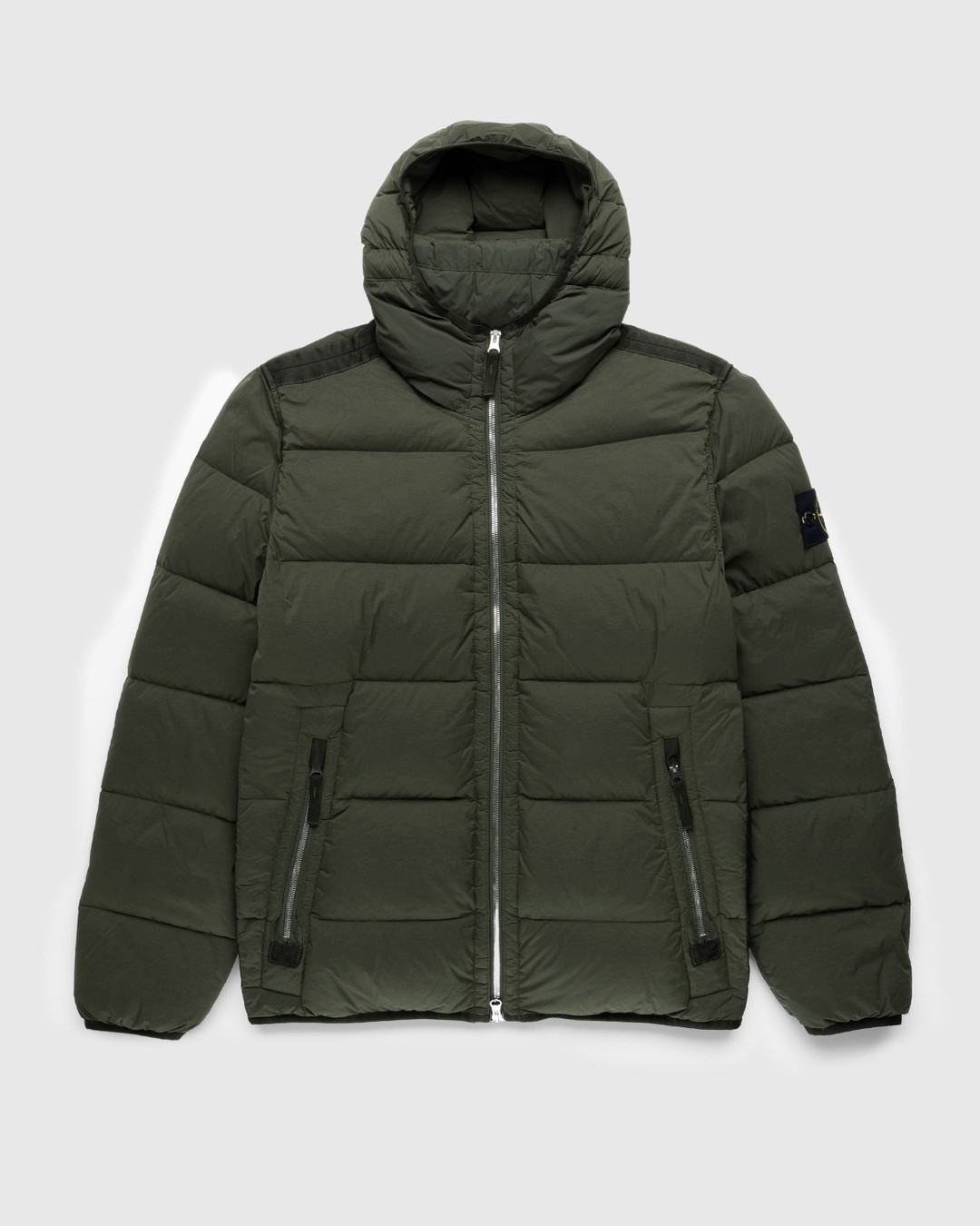 Stone Island – Real Down Jacket Olive - Outerwear - Green - Image 1