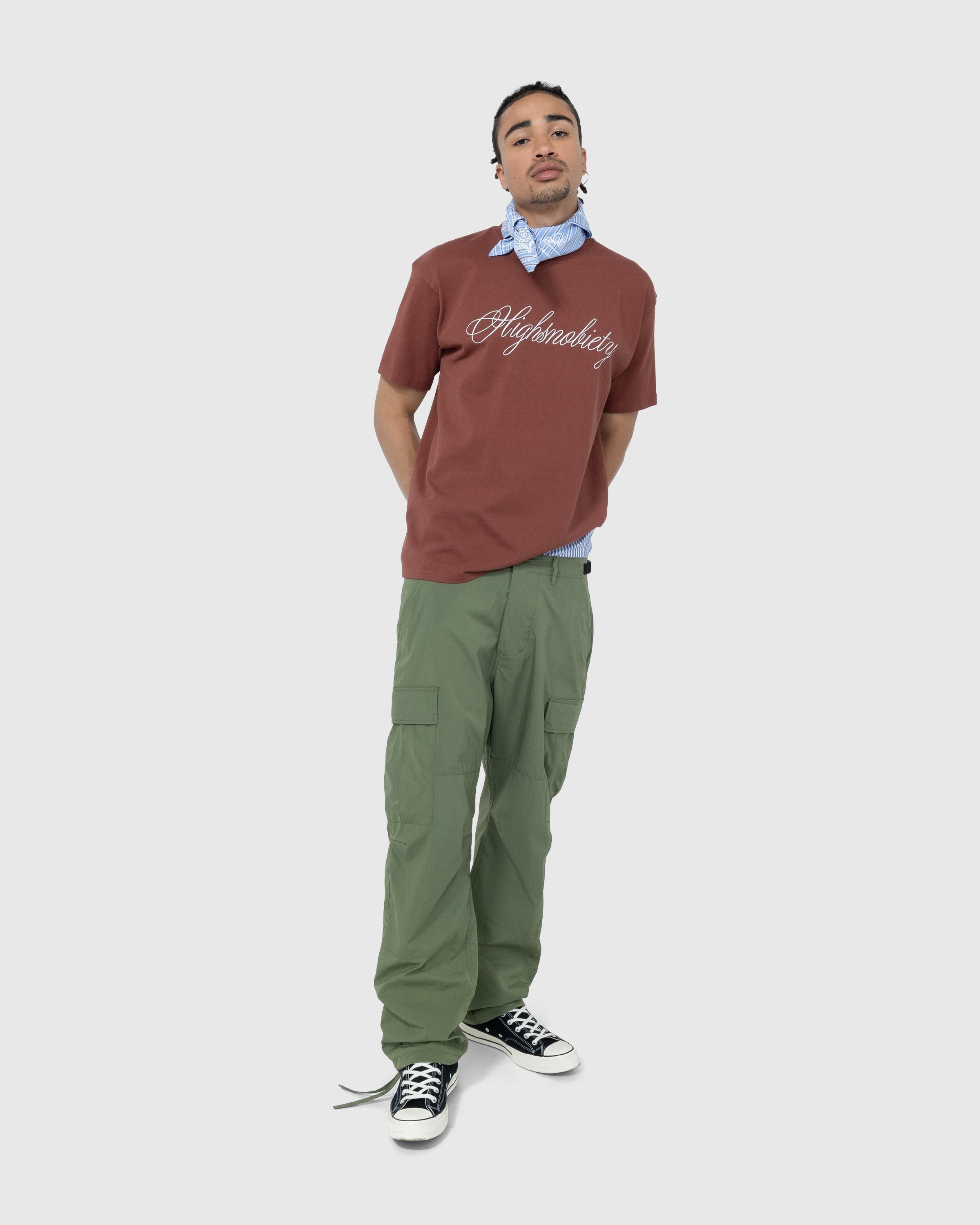 Highsnobiety – Script Logo T-Shirt Brown - T-shirts - Brown - Image 6
