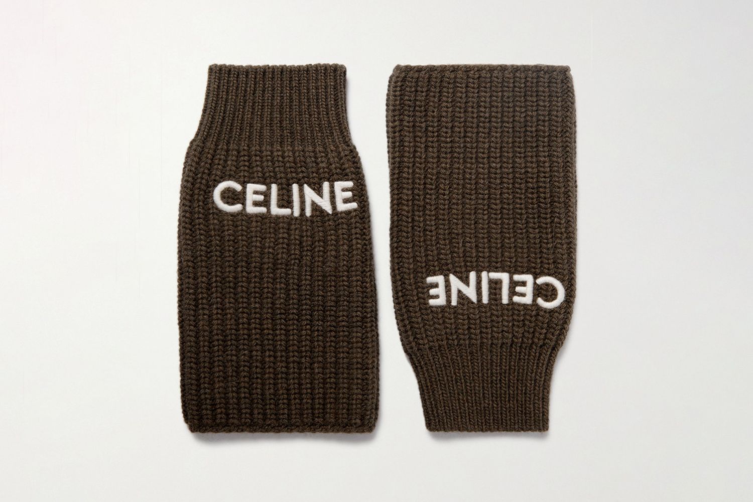 Logo-Embroidered Gloves