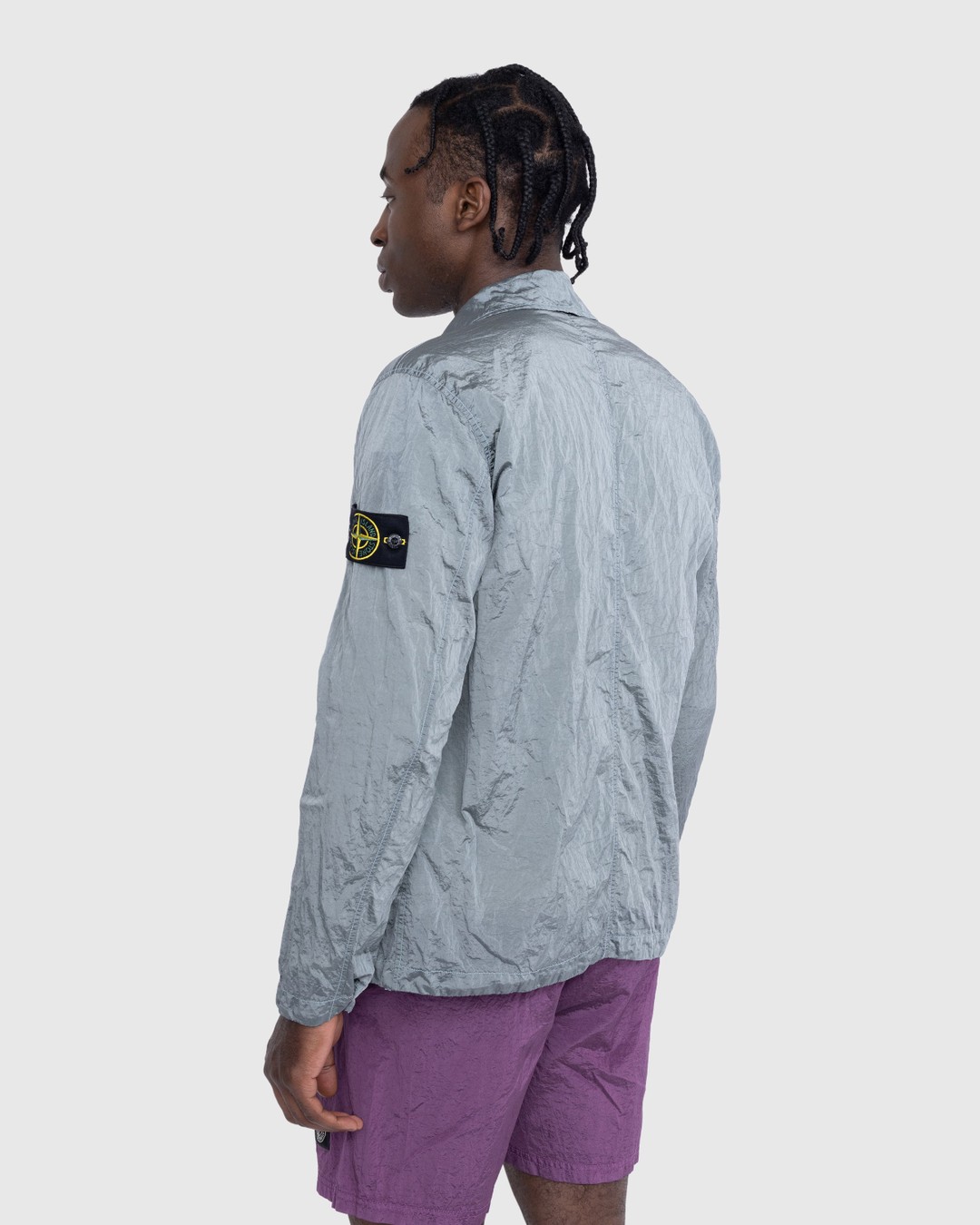 Stone island nylon metal overshirt lavender sale