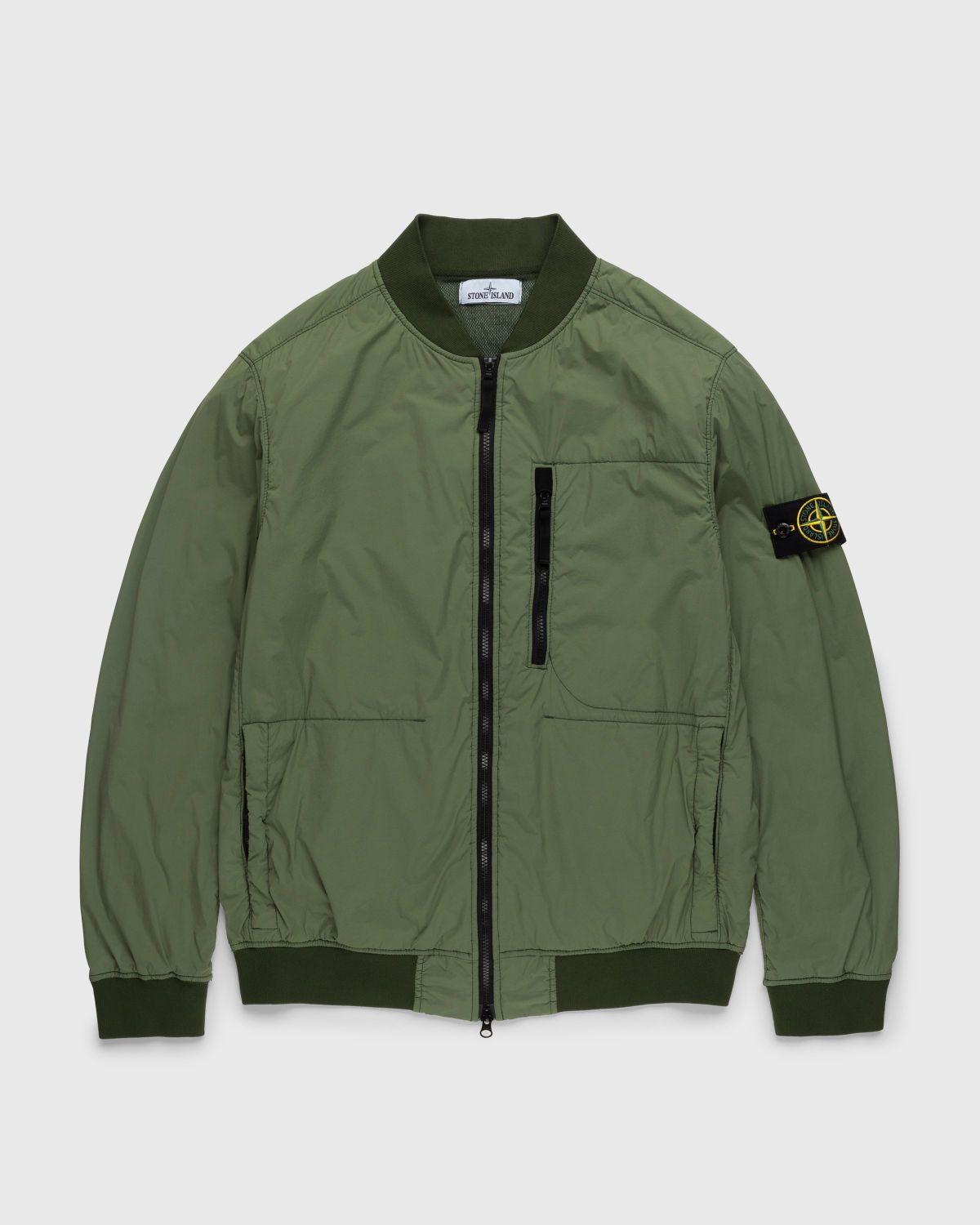 Stone island olive green jacket discount