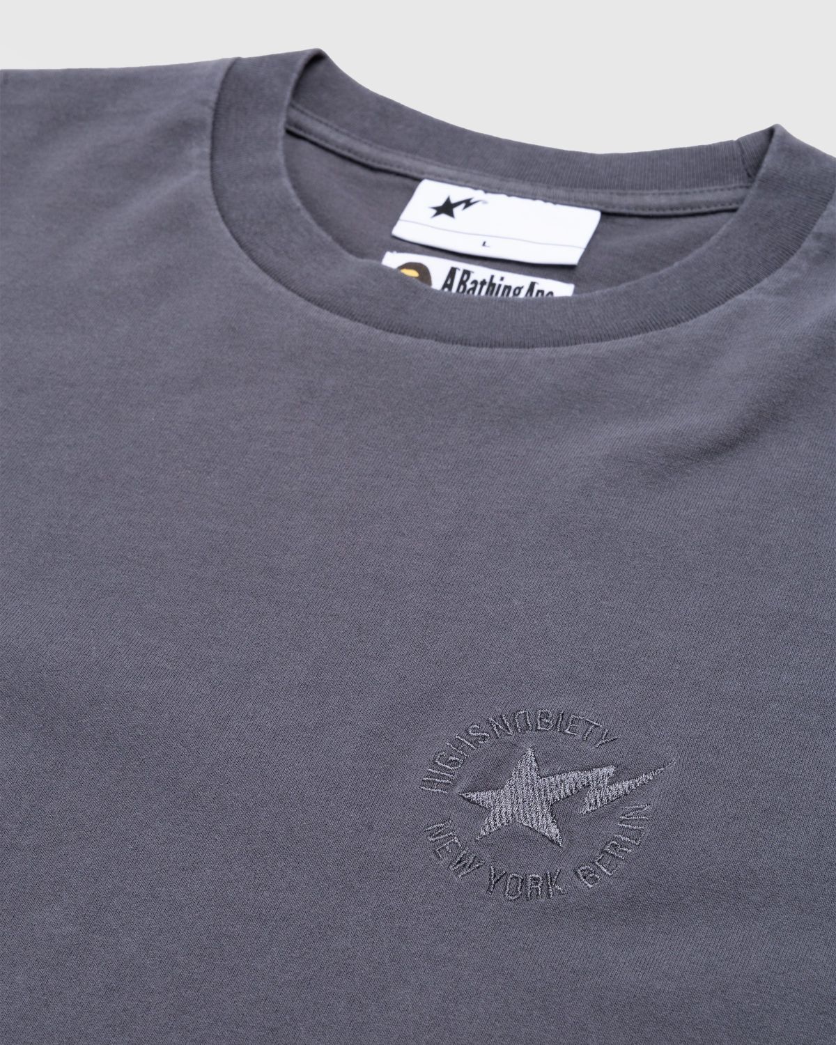 BAPE x Highsnobiety – Heavy Washed T-Shirt Charcoal - T-shirts - Grey - Image 4