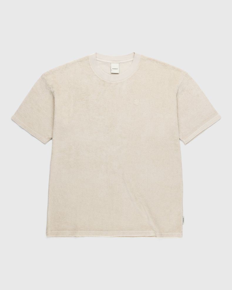 HS Logo Reverse Terry T-Shirt Beige