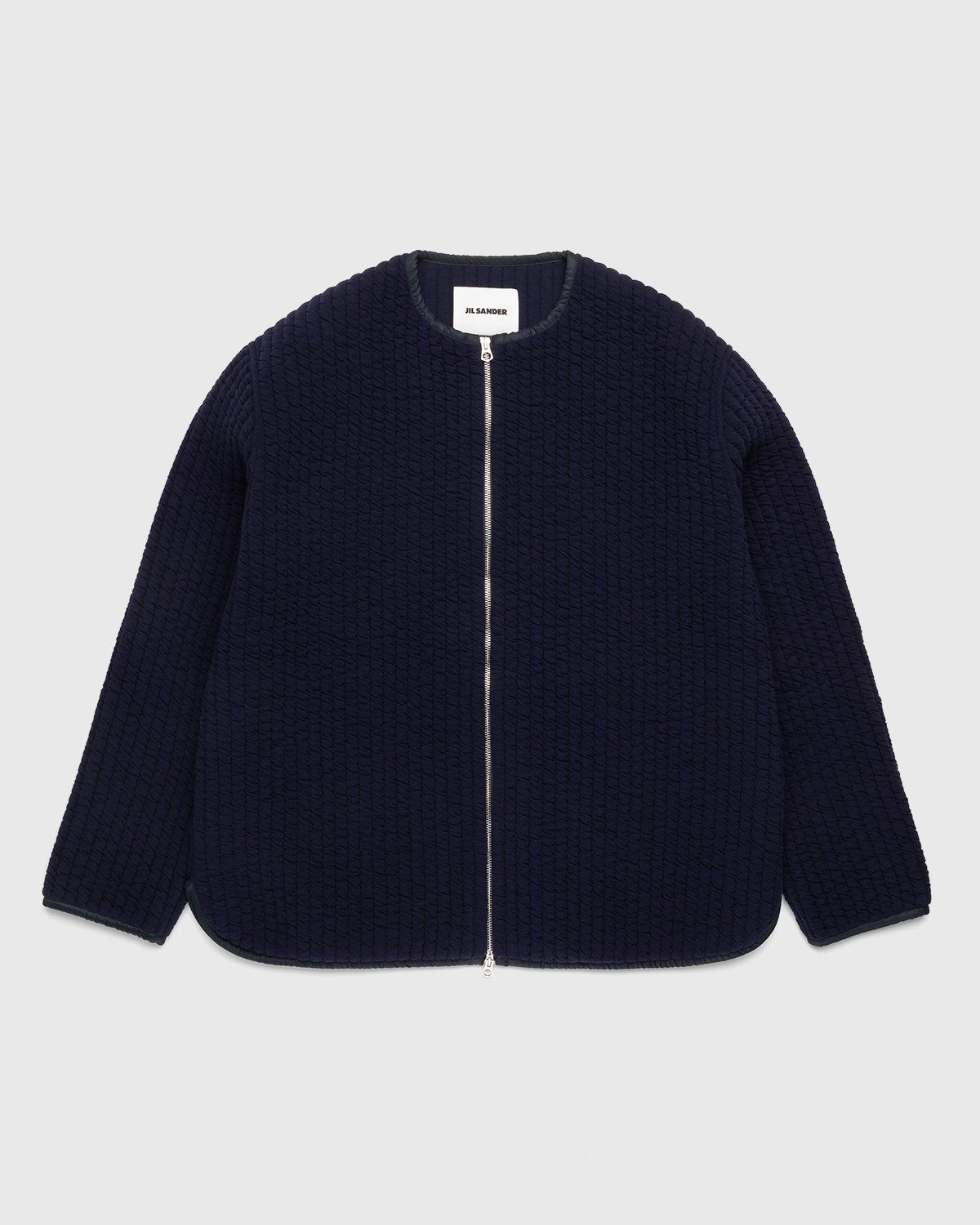 Jil Sander – Knitted Bomber Navy - Outerwear - Blue - Image 1