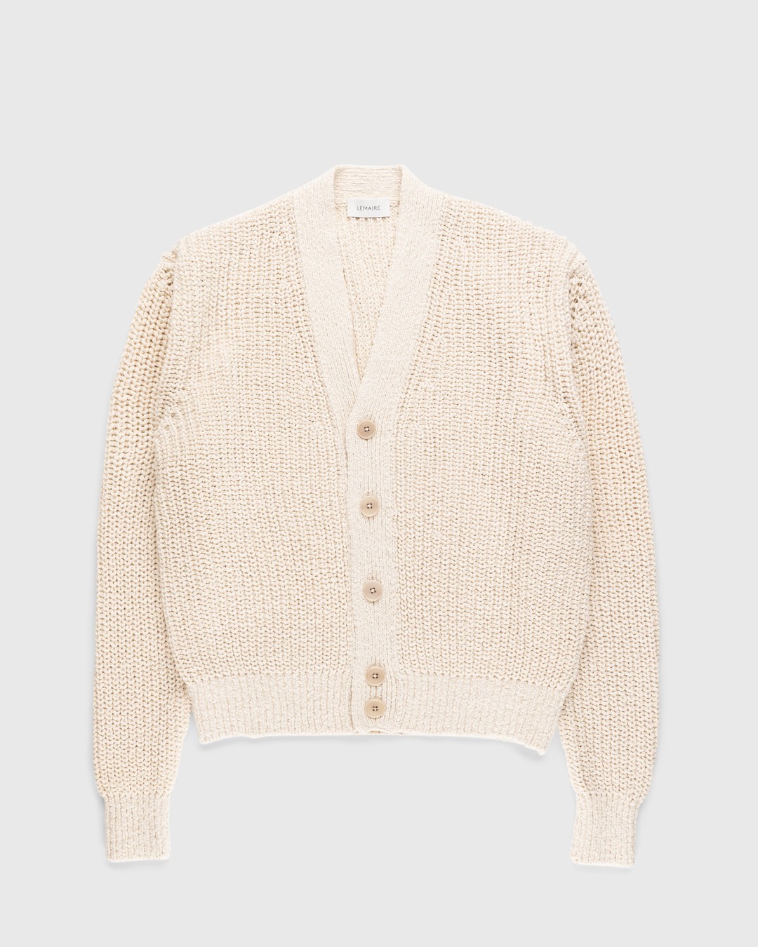 Lemaire – Chunky Cardigan - Knitwear - Beige - Image 1