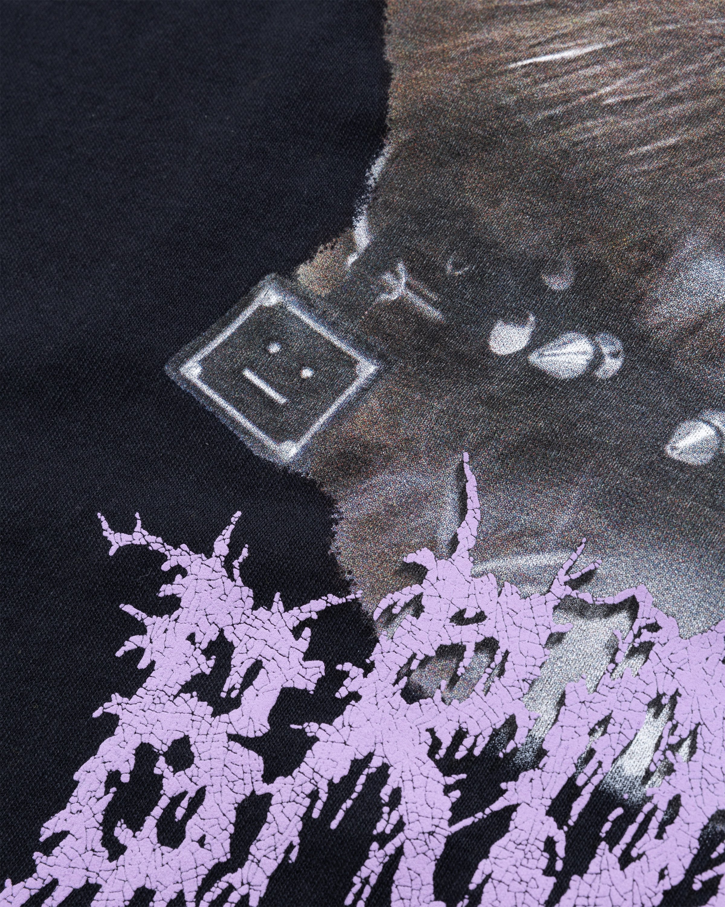 Acne Studios – Printed Dog T-Shirt Faded Black - Tops - Black - Image 6