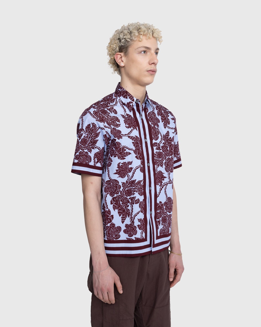Dries van Noten – Clasen Shirt Burgundy - Shirts - Multi - Image 4