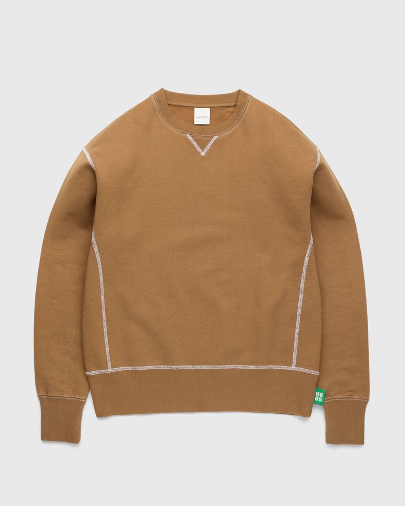 Highsnobiety – Contrast Stitch Fleece Crew Brown