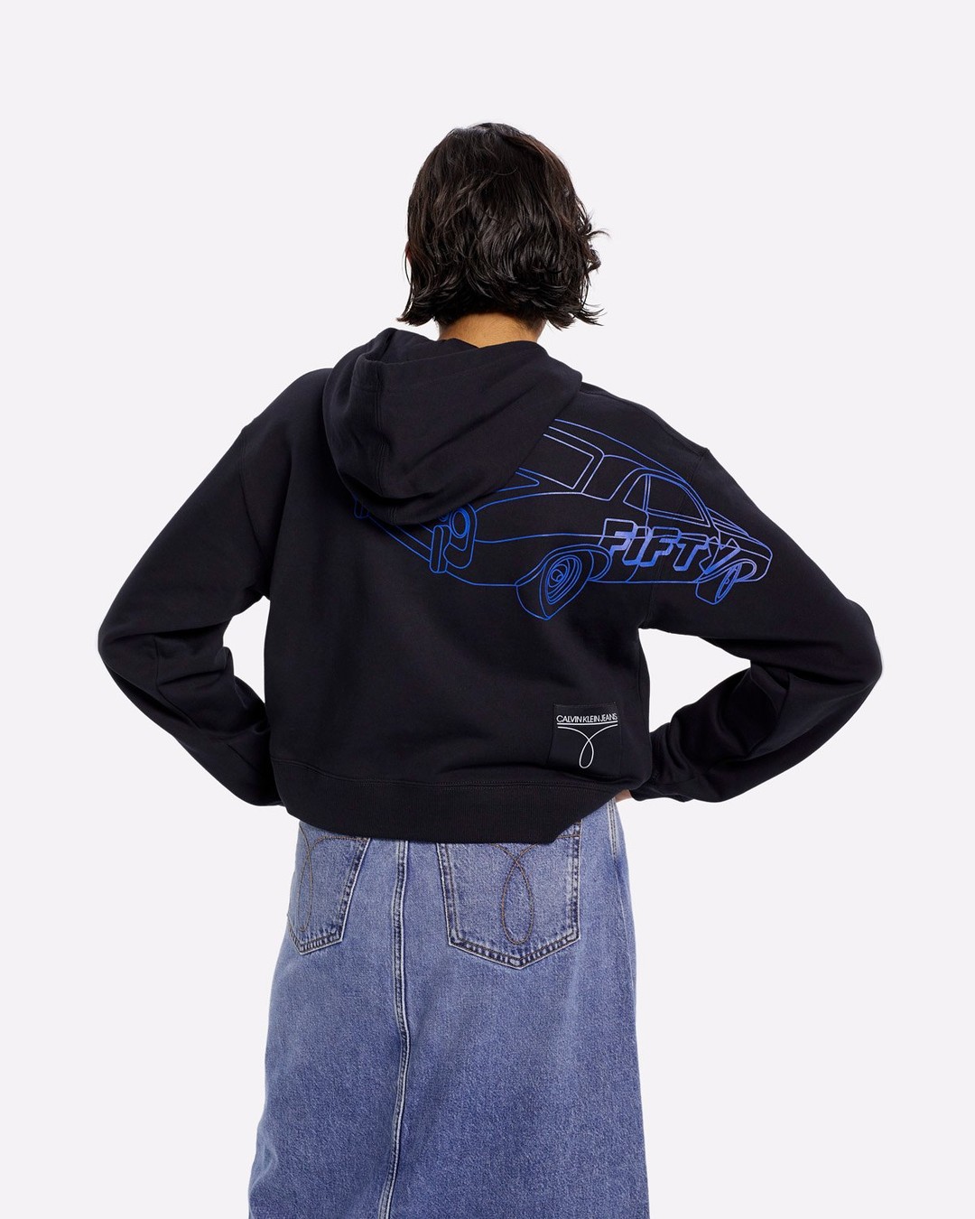 Calvin Klein x Highsnobiety – CK50 Women's cropped Hoody - Sweats - Black - Image 6