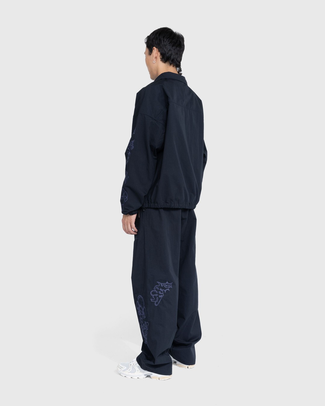 NTS x Highsnobiety – Brushed Nylon Trackpants Navy - Pants - Black - Image 5