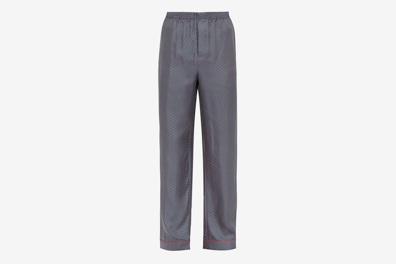 Wave-Print Silk-Satin Pyjama Bottoms