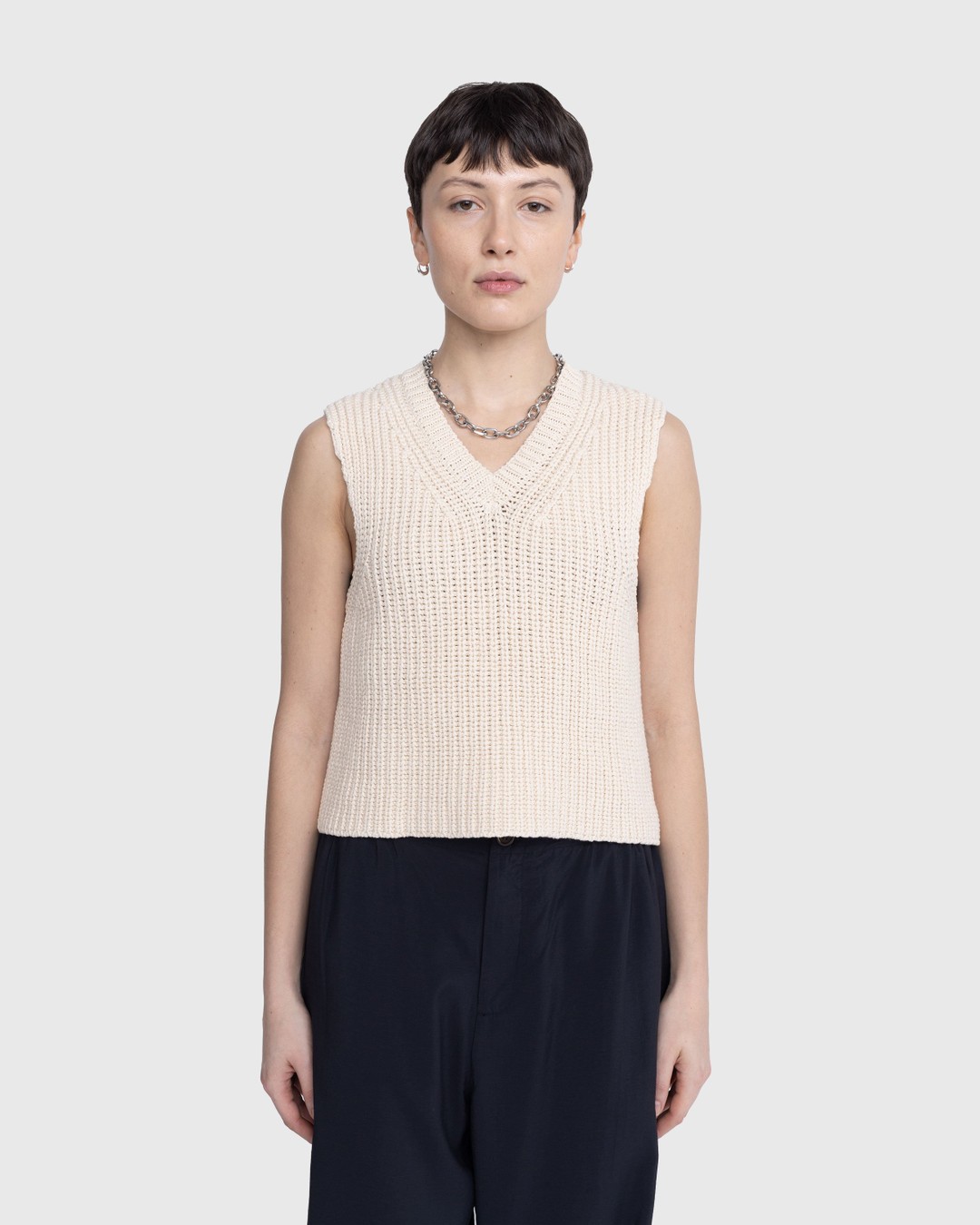 Our Legacy – Intact Vest Raw White Chunky Cotton Rib - Outerwear - White - Image 2