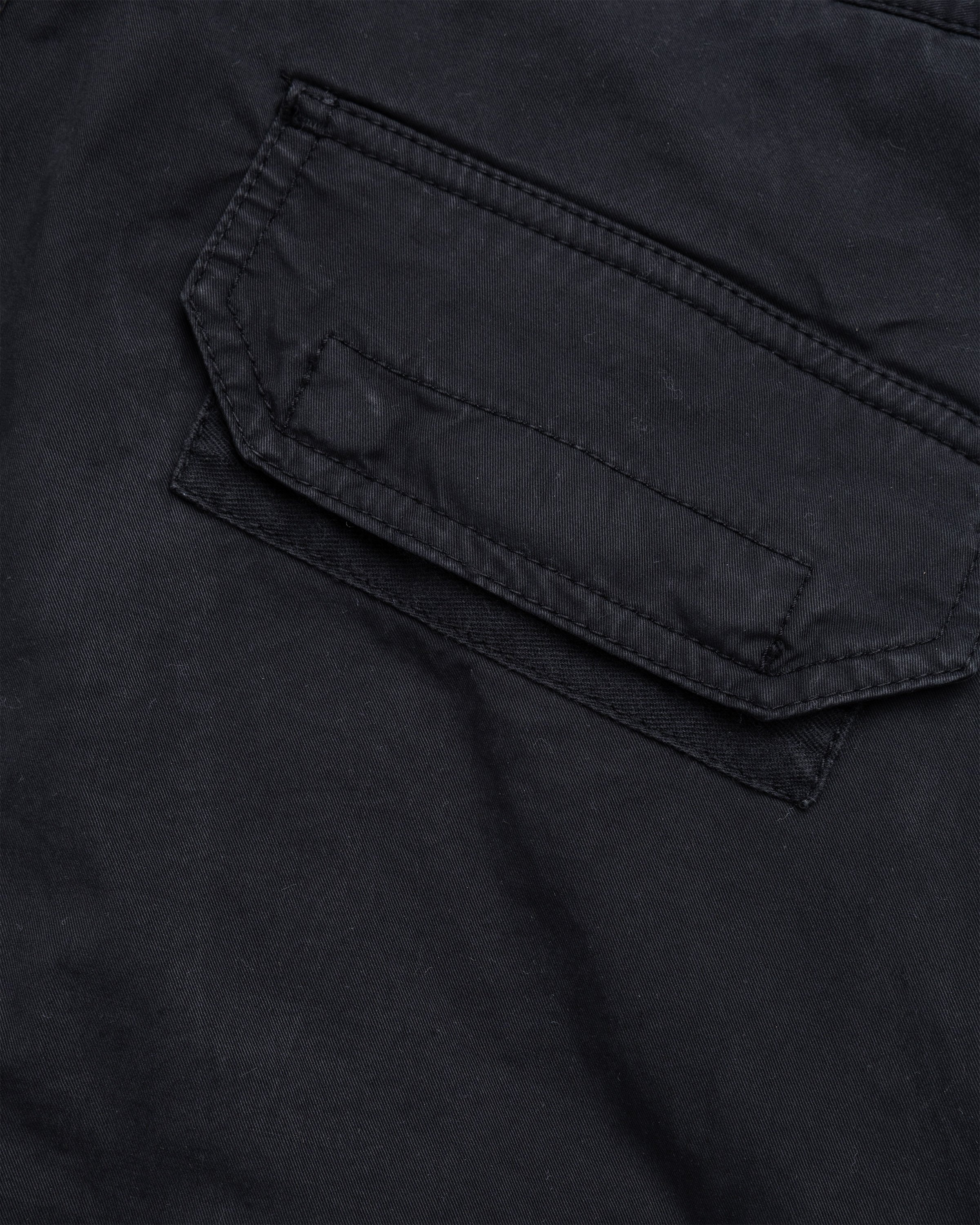 Stone Island Stretch Cotton Gabardine Cargo Pants Black