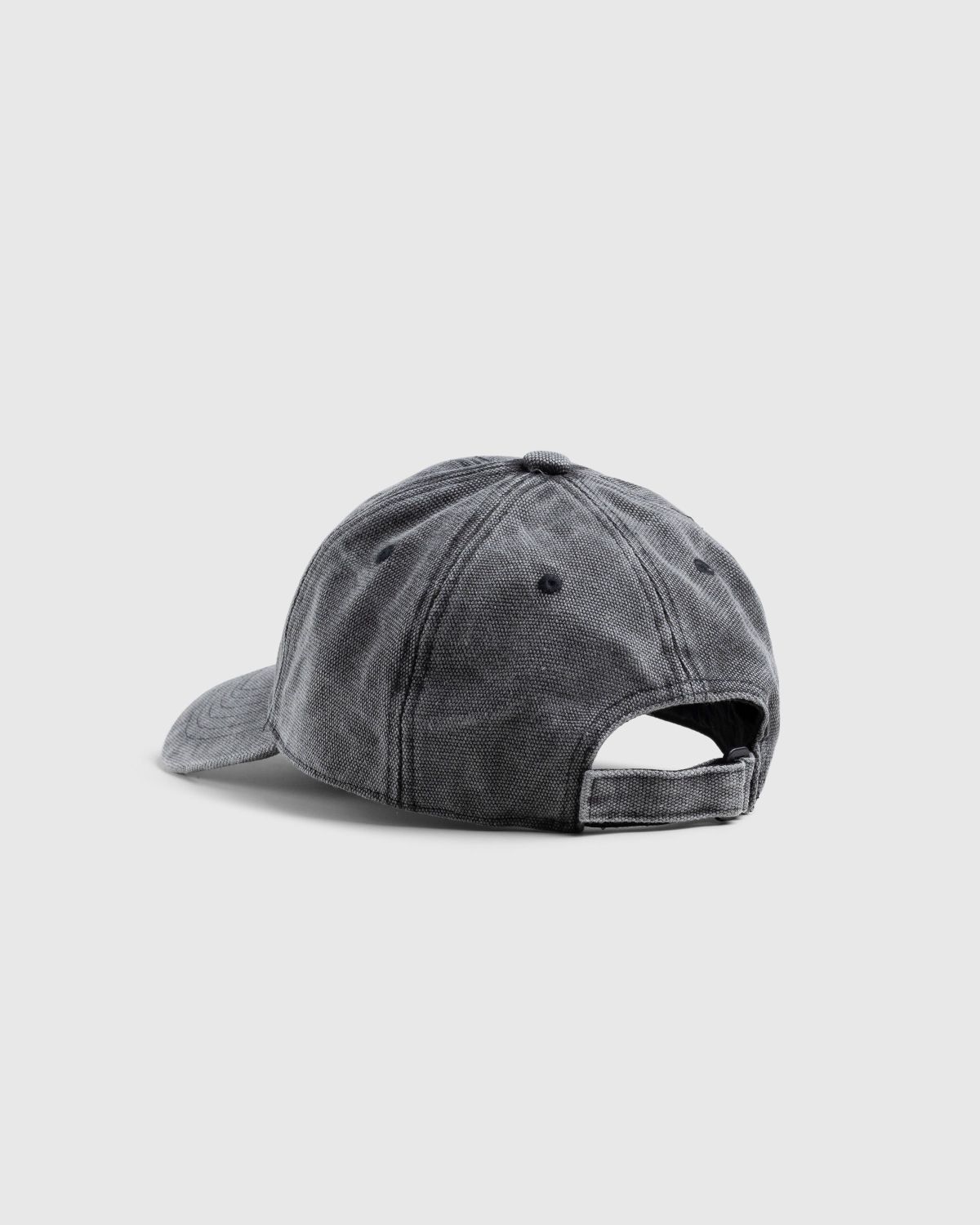 Acne Studios – Leather Face Logo Baseball Cap Grey - Hats - Grey - Image 3
