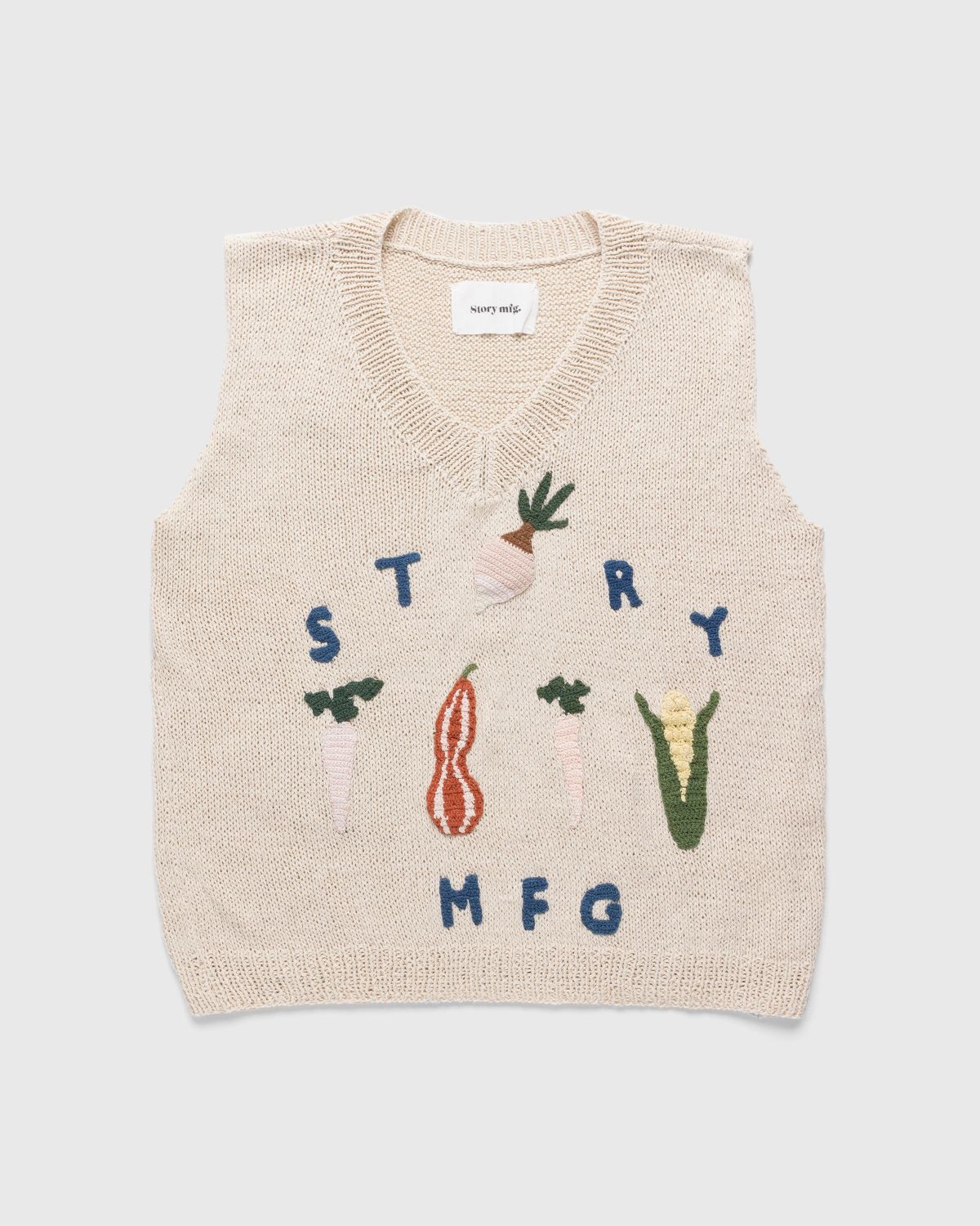 Story mfg. – Party Vest Squash White - Knitwear - White - Image 1