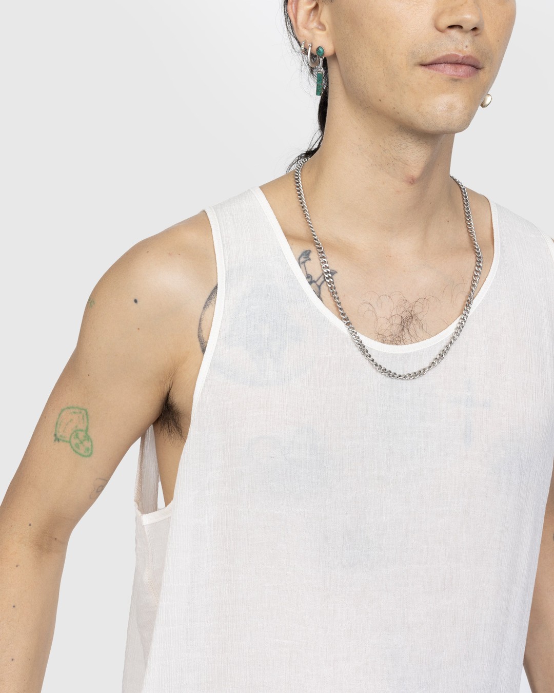 Our Legacy – Singlet Almond Milk Ruffle Viscose - Tops - Beige - Image 4