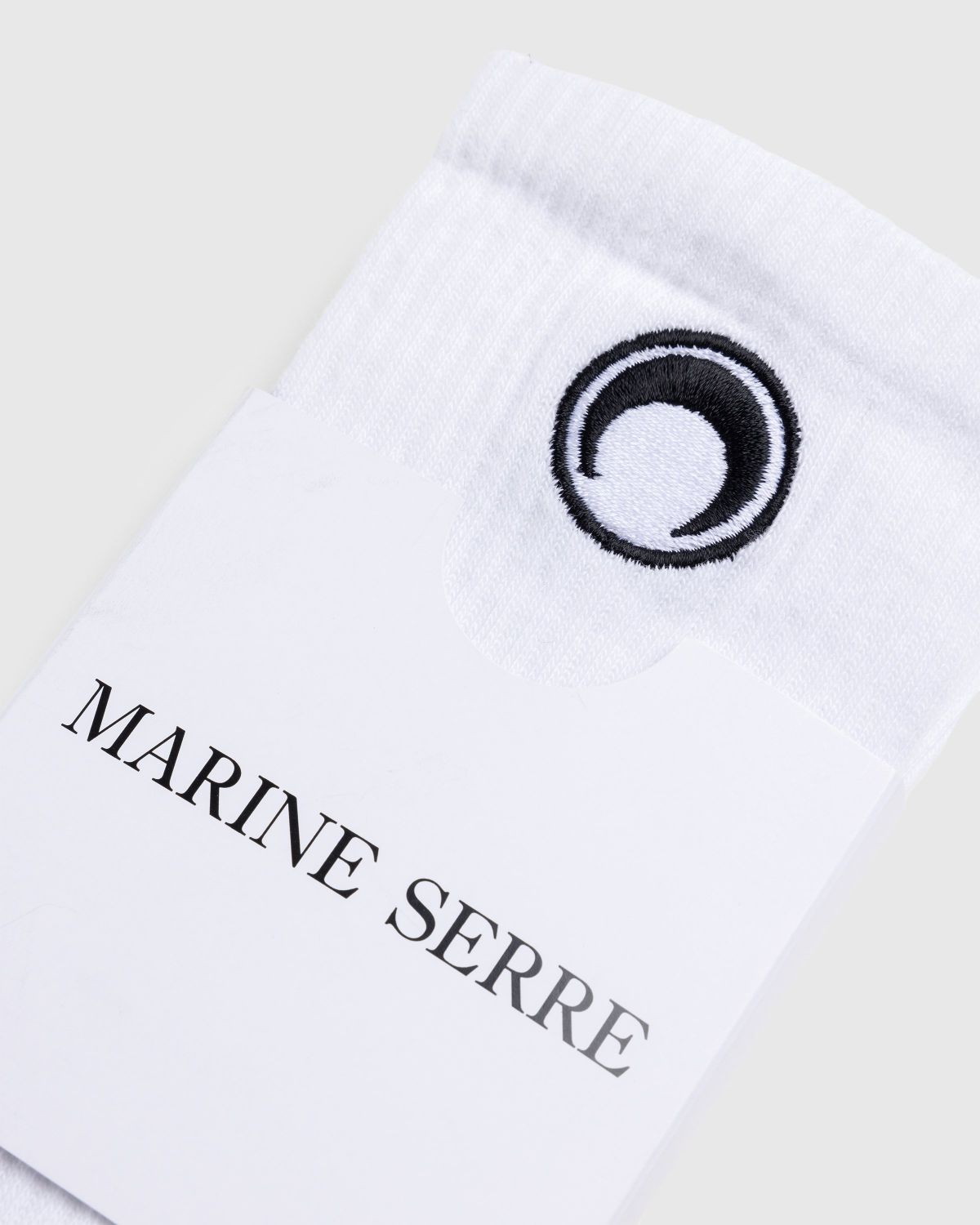 Marine Serre – Embroidered Olympic Socks White - Socks - White - Image 3