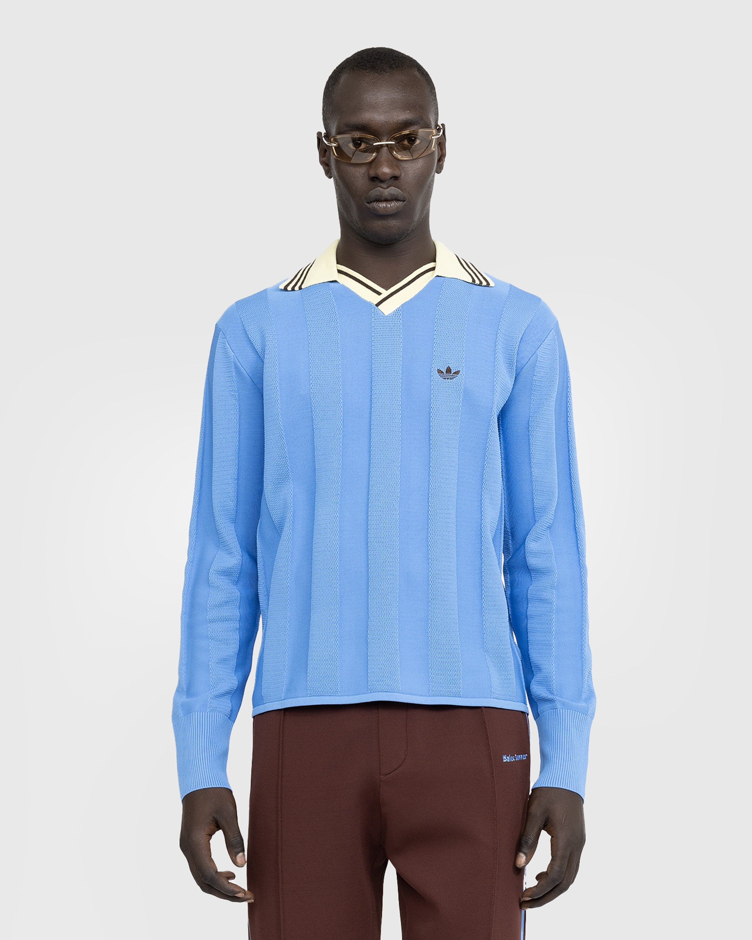 Adidas x Wales Bonner – Knit Football Long-Sleeve Lucky Blue - Longsleeves - Blue - Image 2