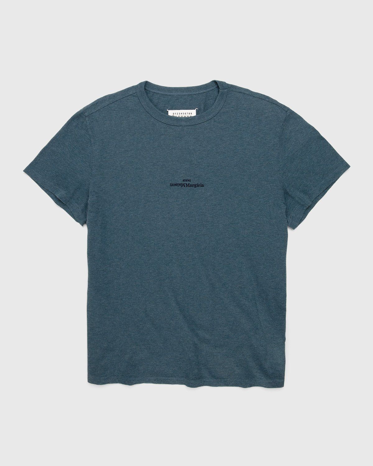 Maison Margiela – Logo T-Shirt Blue - T-Shirts - Blue - Image 1
