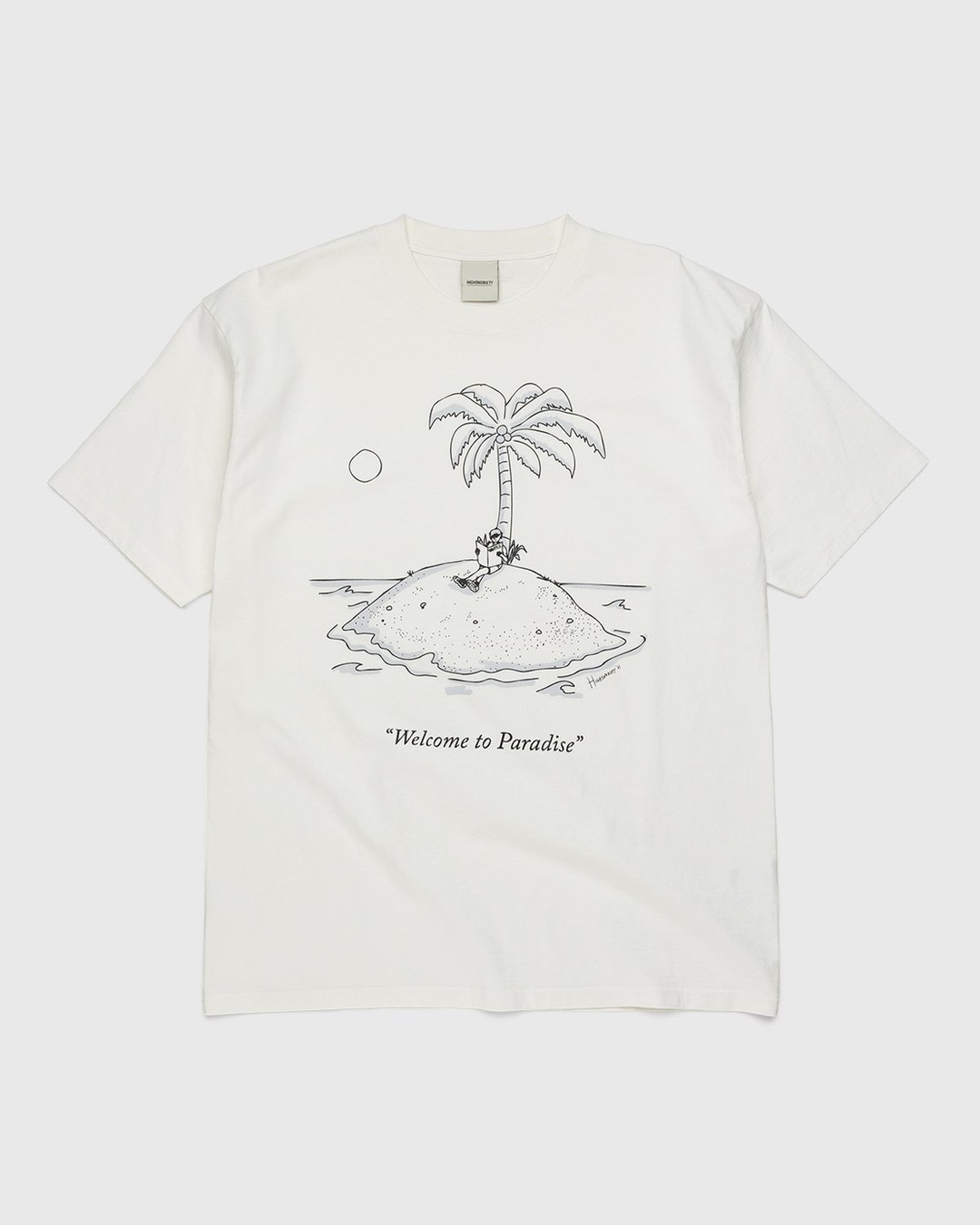 Highsnobiety – Paradise Cartoon T-Shirt White - Tops - White - Image 1