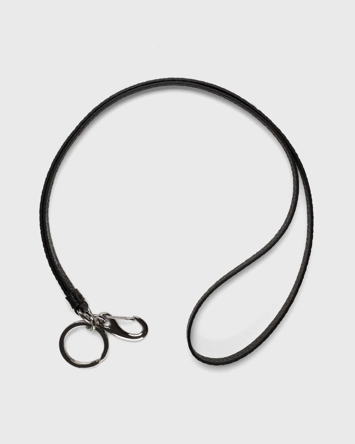 Maison Margiela – Leather Lanyard Black - Keychains - Black - Image 4